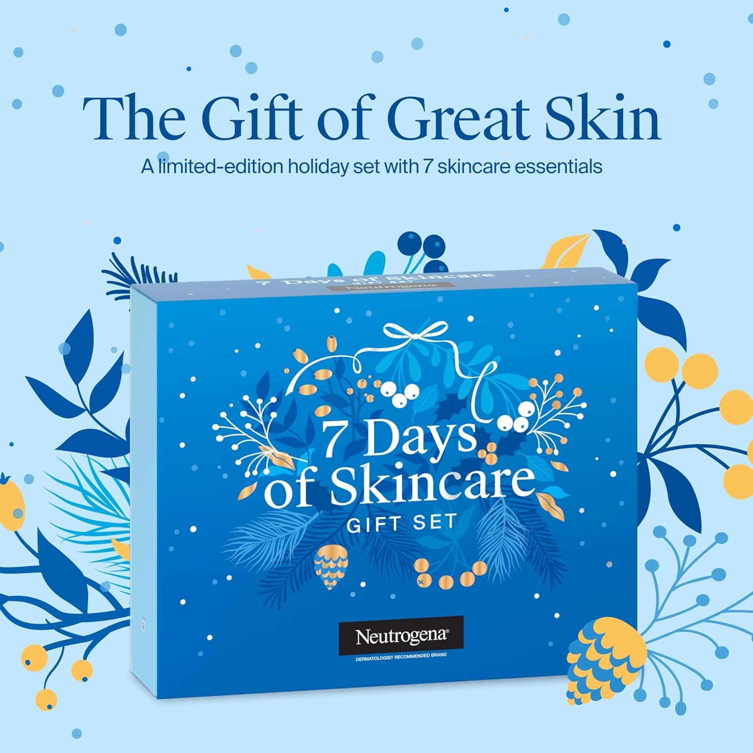 image:imageNeutrogena Makeup Remover Wipes for Face Daily Fragrance Free Gently Removes Oil Dirt and Waterproof Makeup in a Simple Fully PlantBased Cloth 2 pack of 25 ct7 Days of Neutrogena Giftset