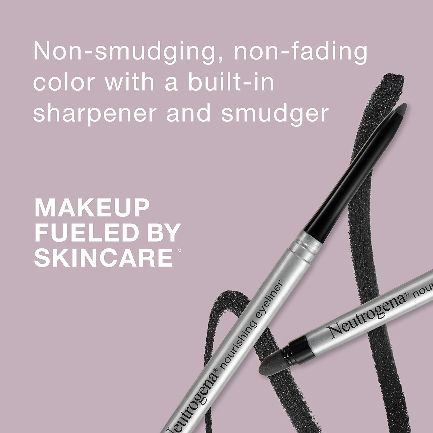 image:imageNeutrogena Nourishing Eyeliner Pencil Builtin Sharpener for Precise Application and Smudger for Soft Smokey Look Luminous Nonfading and Nonsmudging Cosmic Black 10 01 oz10 Cosmic Black