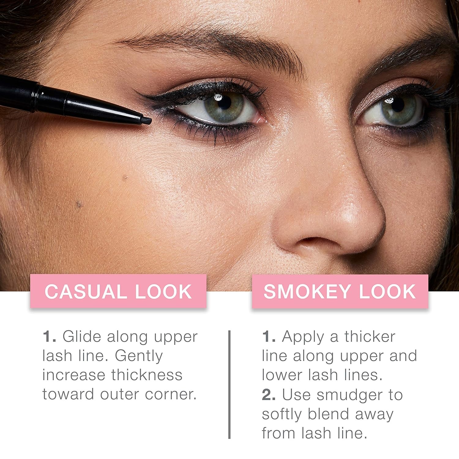 image:imageNeutrogena Nourishing Eyeliner Pencil Builtin Sharpener for Precise Application and Smudger for Soft Smokey Look Luminous Nonfading and Nonsmudging Cosmic Black 10 01 oz10 Cosmic Black