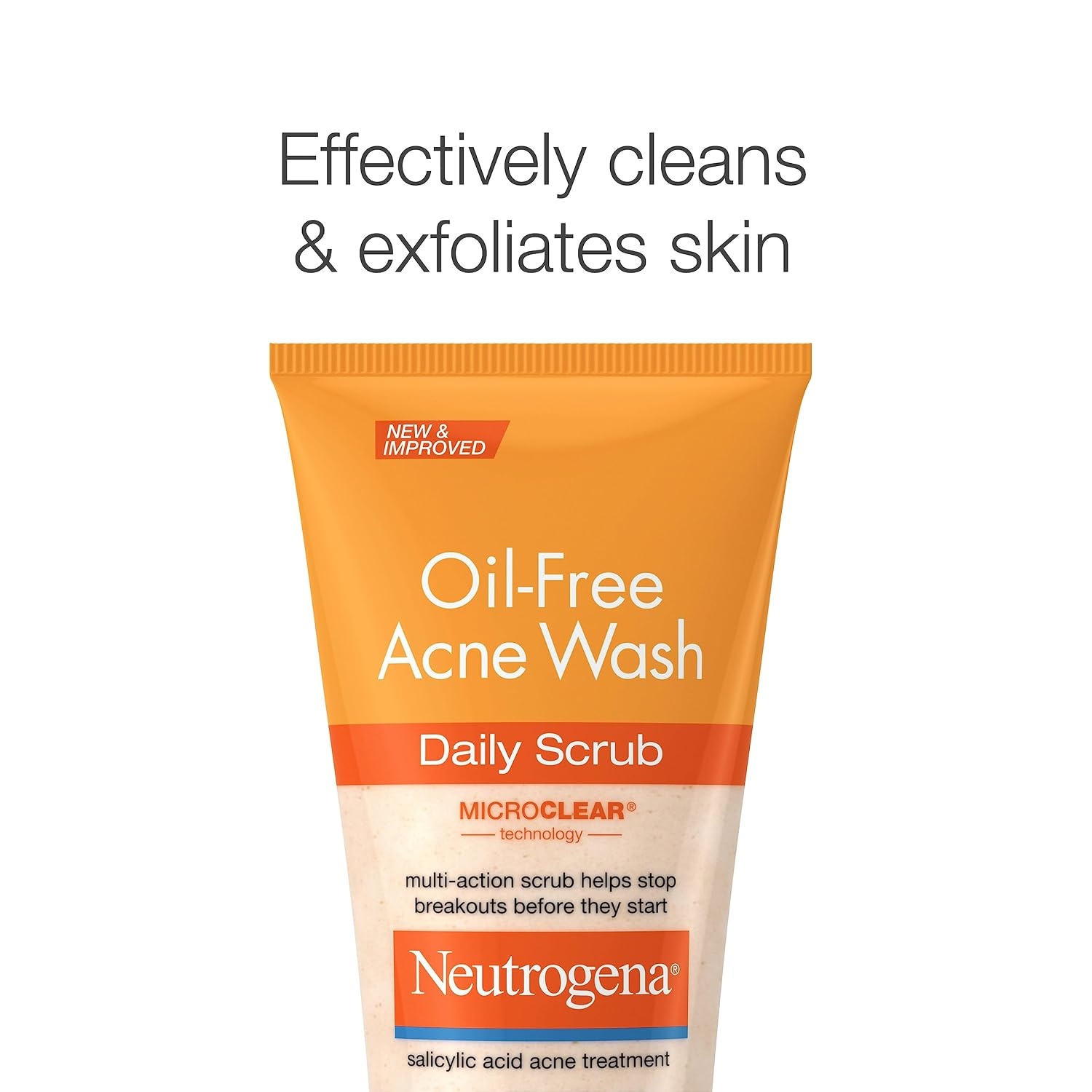 image:imageNeutrogena OilFree Acne Face Scrub 2 Salicylic Acid Acne Treatment Daily Face Wash to help Prevent Breakouts Exfoliating Facial Cleanser for AcneProne Skin Twin Pack 42 fl oz 2 PackUnscented