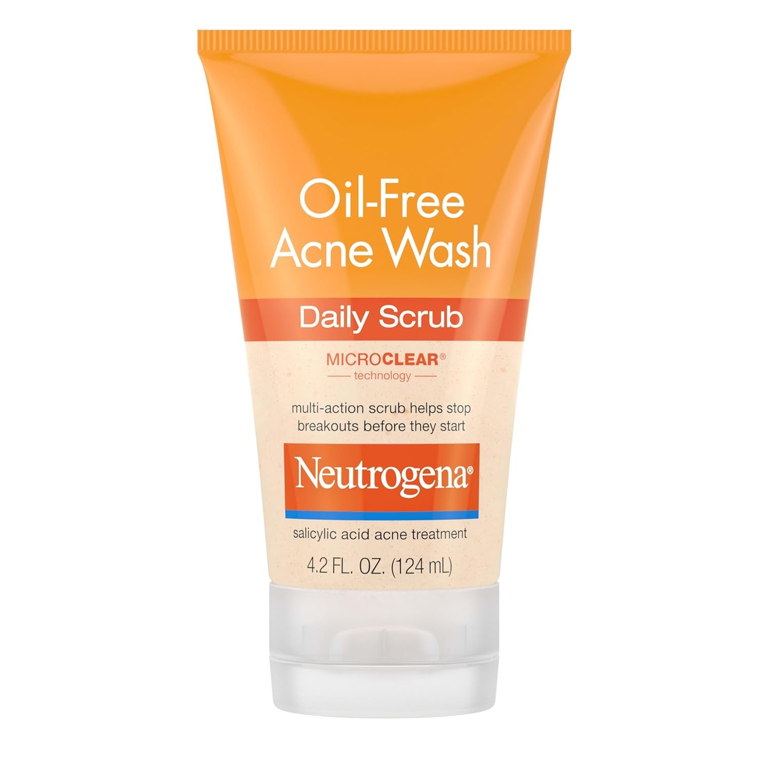 image:imageNeutrogena OilFree Acne Face Scrub 2 Salicylic Acid Acne Treatment Daily Face Wash to help Prevent Breakouts Exfoliating Facial Cleanser for AcneProne Skin Twin Pack 42 fl oz 2 PackUnscented