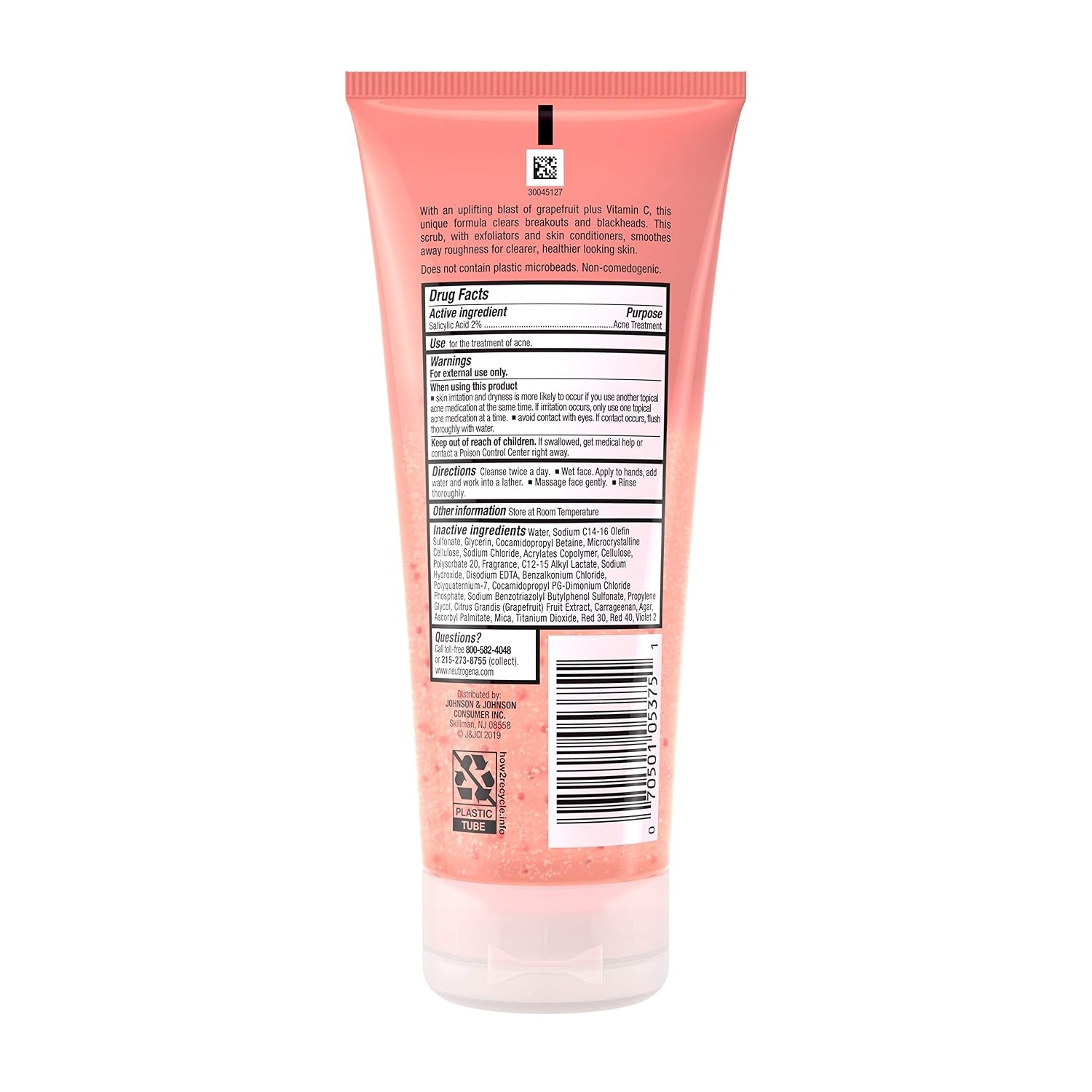 image:imageNeutrogena OilFree Acne Face Wash Pink Grapefruit Foaming Scrub Facial Cleanser with Salicylic Acid for Clear Skin Exfoliating Acne Treatment for Oily Face 67 fl oz 3Pack67 Fl Oz Pack of 1