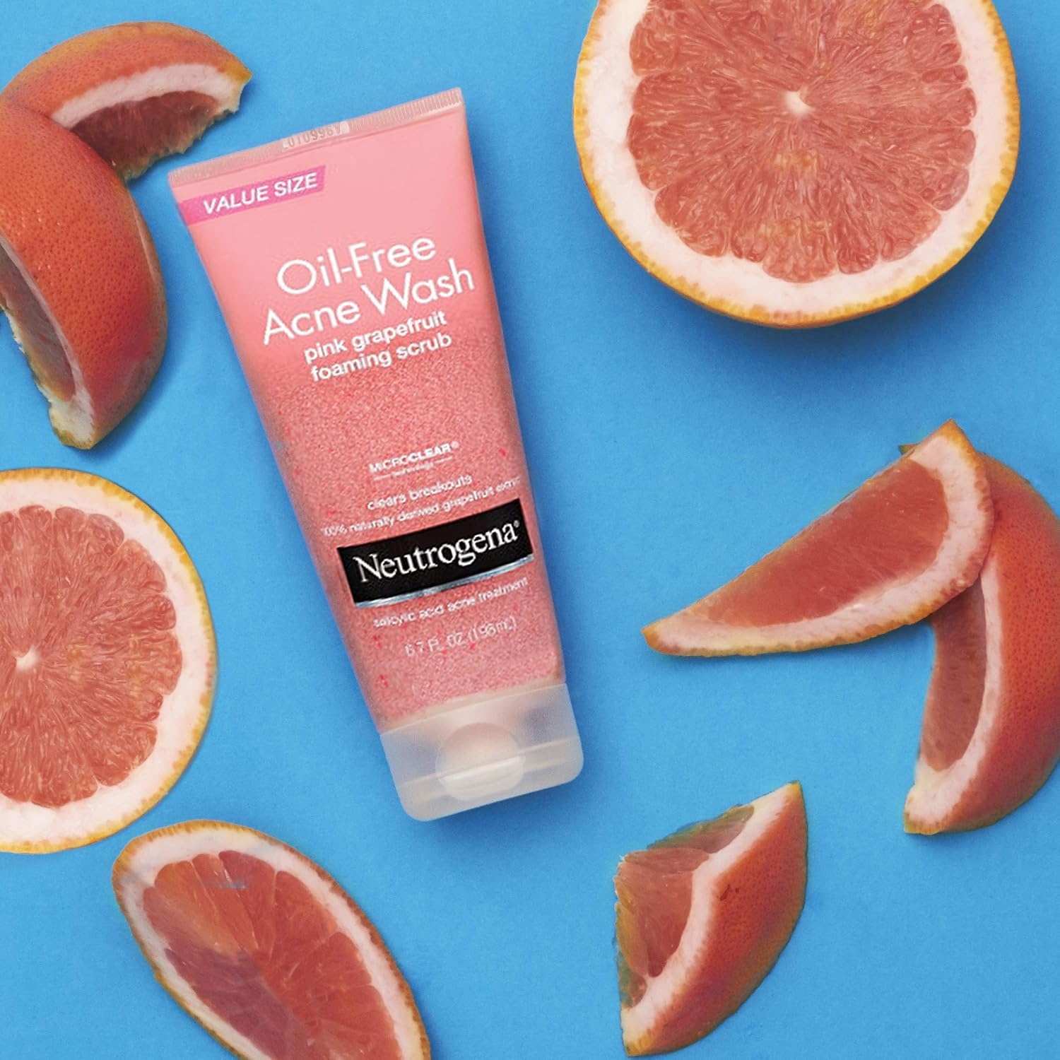 image:imageNeutrogena OilFree Acne Face Wash Pink Grapefruit Foaming Scrub Facial Cleanser with Salicylic Acid for Clear Skin Exfoliating Acne Treatment for Oily Face 67 fl oz 3Pack67 Fl Oz Pack of 1