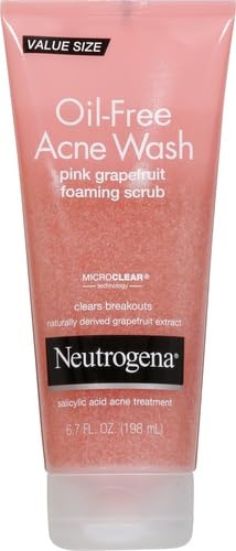 image:imageNeutrogena OilFree Acne Face Wash Pink Grapefruit Foaming Scrub Facial Cleanser with Salicylic Acid for Clear Skin Exfoliating Acne Treatment for Oily Face 67 fl oz 3Pack67 Fl Oz Pack of 1