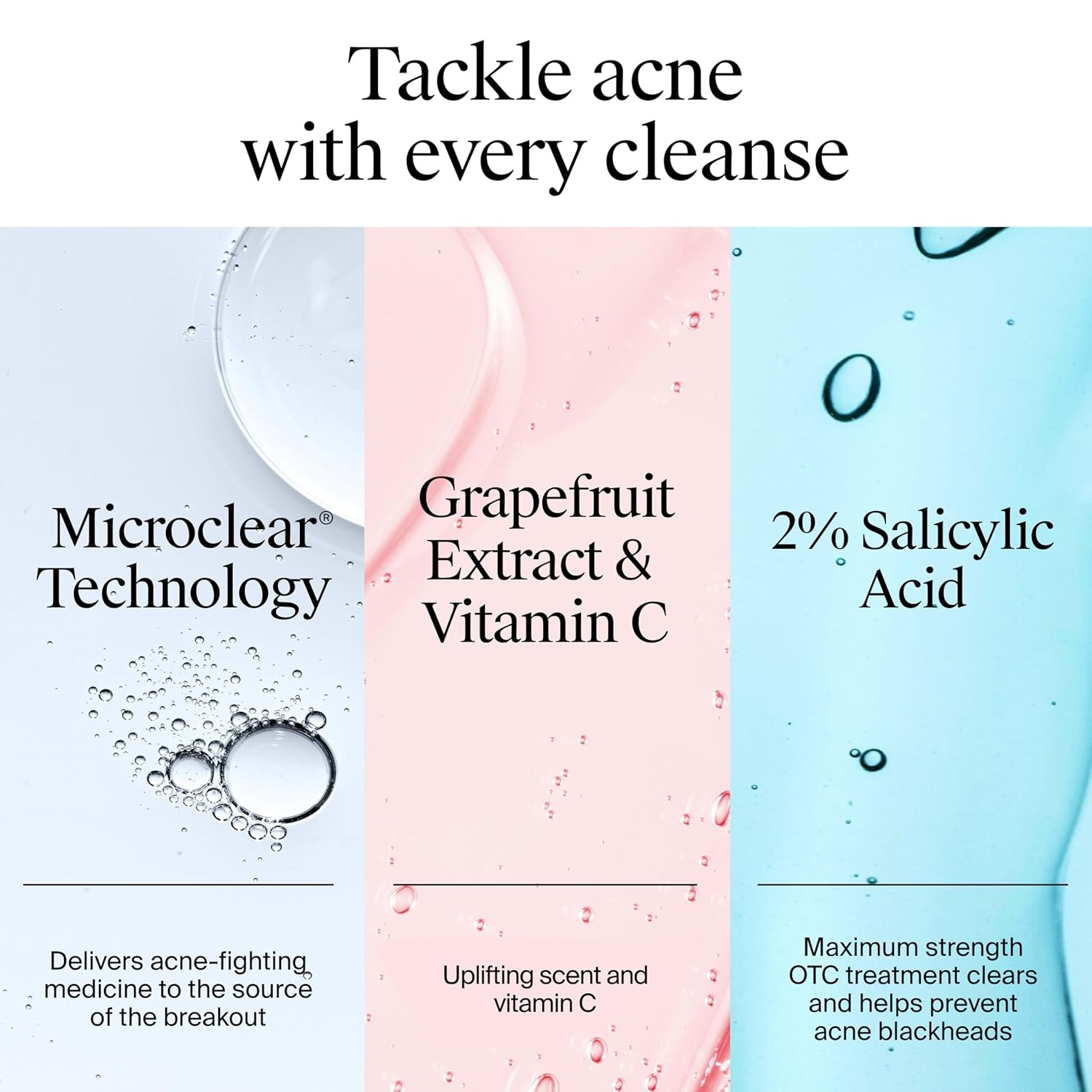 image:imageNeutrogena OilFree Pink Grapefruit Pore Cleansing Acne Wash and Daily Liquid Facial Cleanser with 2 Salicylic Acid Acne Medicine and Vitamin C Twin Pack 91 fl oz 2 PackGrapefruit