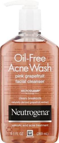 image:imageNeutrogena OilFree Pink Grapefruit Pore Cleansing Acne Wash and Daily Liquid Facial Cleanser with 2 Salicylic Acid Acne Medicine and Vitamin C Twin Pack 91 fl oz 2 PackGrapefruit