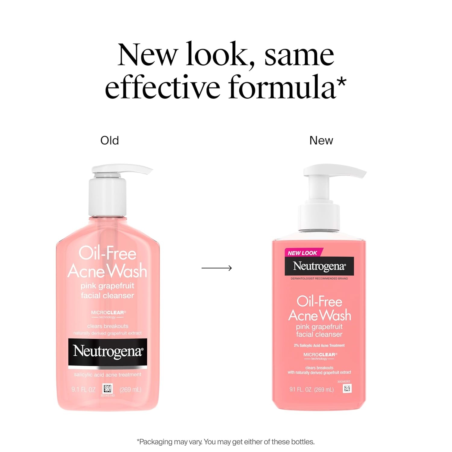image:imageNeutrogena OilFree Pink Grapefruit Pore Cleansing Acne Wash and Daily Liquid Facial Cleanser with 2 Salicylic Acid Acne Medicine and Vitamin C Twin Pack 91 fl oz 2 PackGrapefruit