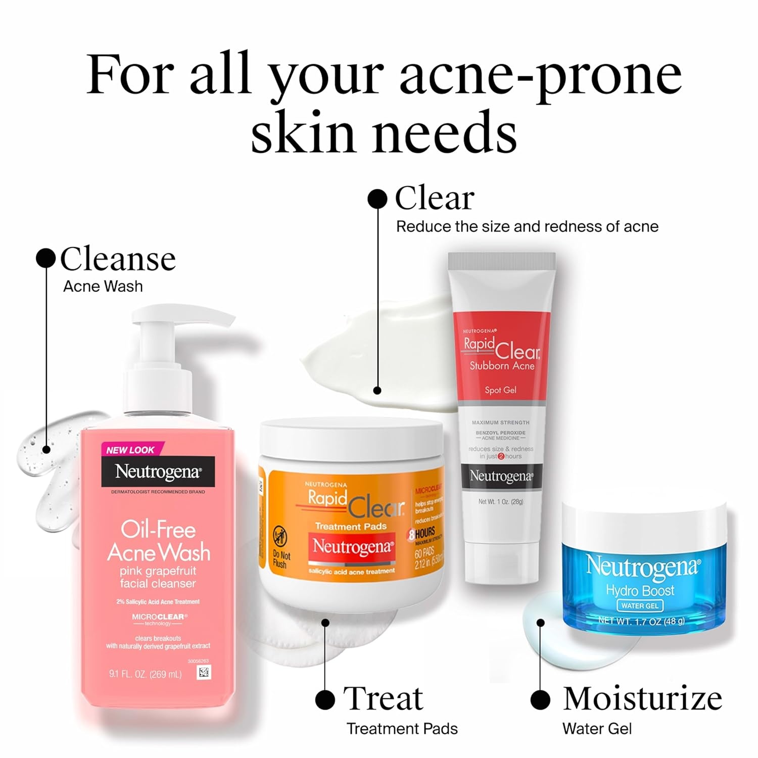 image:imageNeutrogena OilFree Pink Grapefruit Pore Cleansing Acne Wash and Daily Liquid Facial Cleanser with 2 Salicylic Acid Acne Medicine and Vitamin C Twin Pack 91 fl oz 2 PackGrapefruit