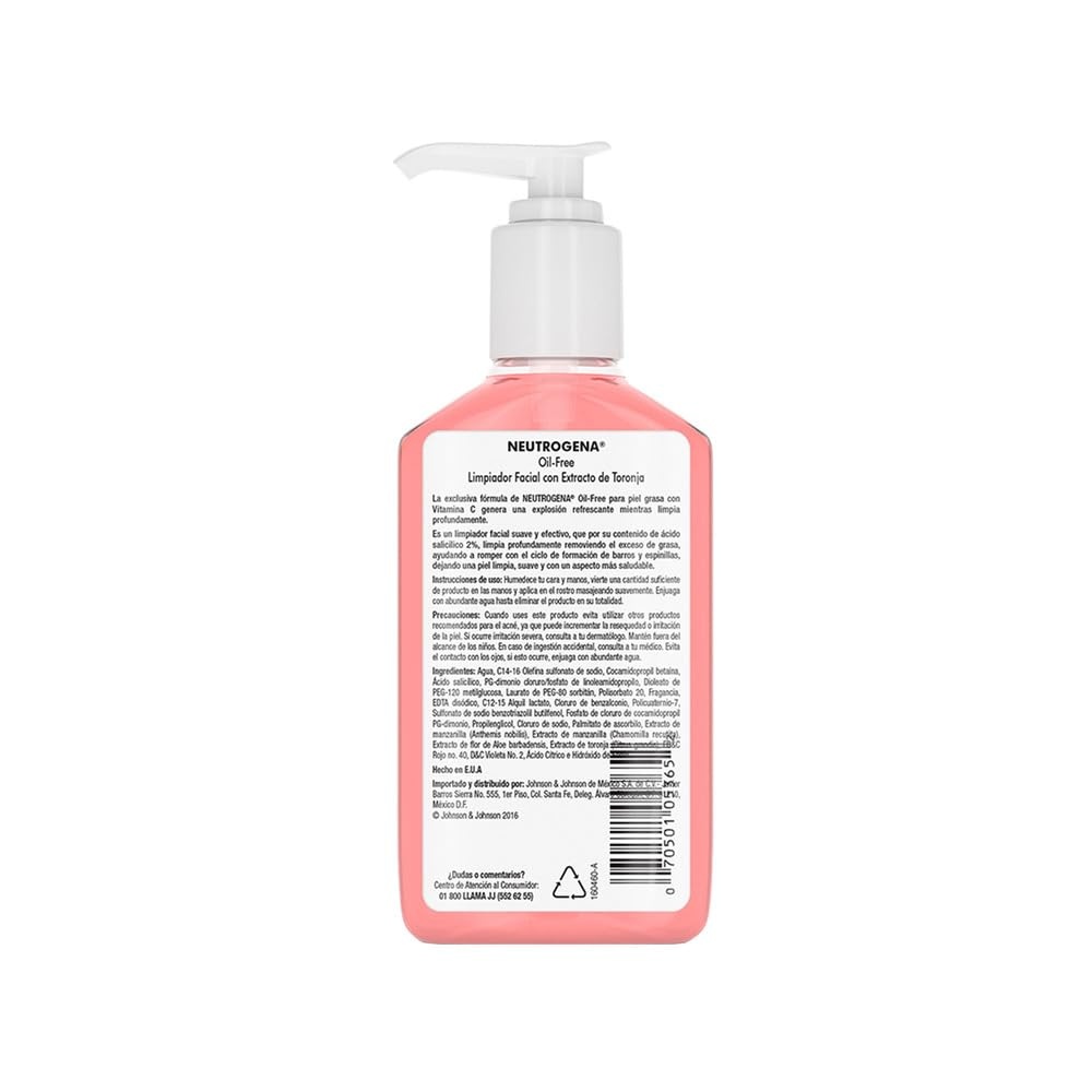 image:imageNeutrogena OilFree Pink Grapefruit Pore Cleansing Acne Wash and Daily Liquid Facial Cleanser with 2 Salicylic Acid Acne Medicine and Vitamin C Twin Pack 91 fl oz 2 PackGrapefruit