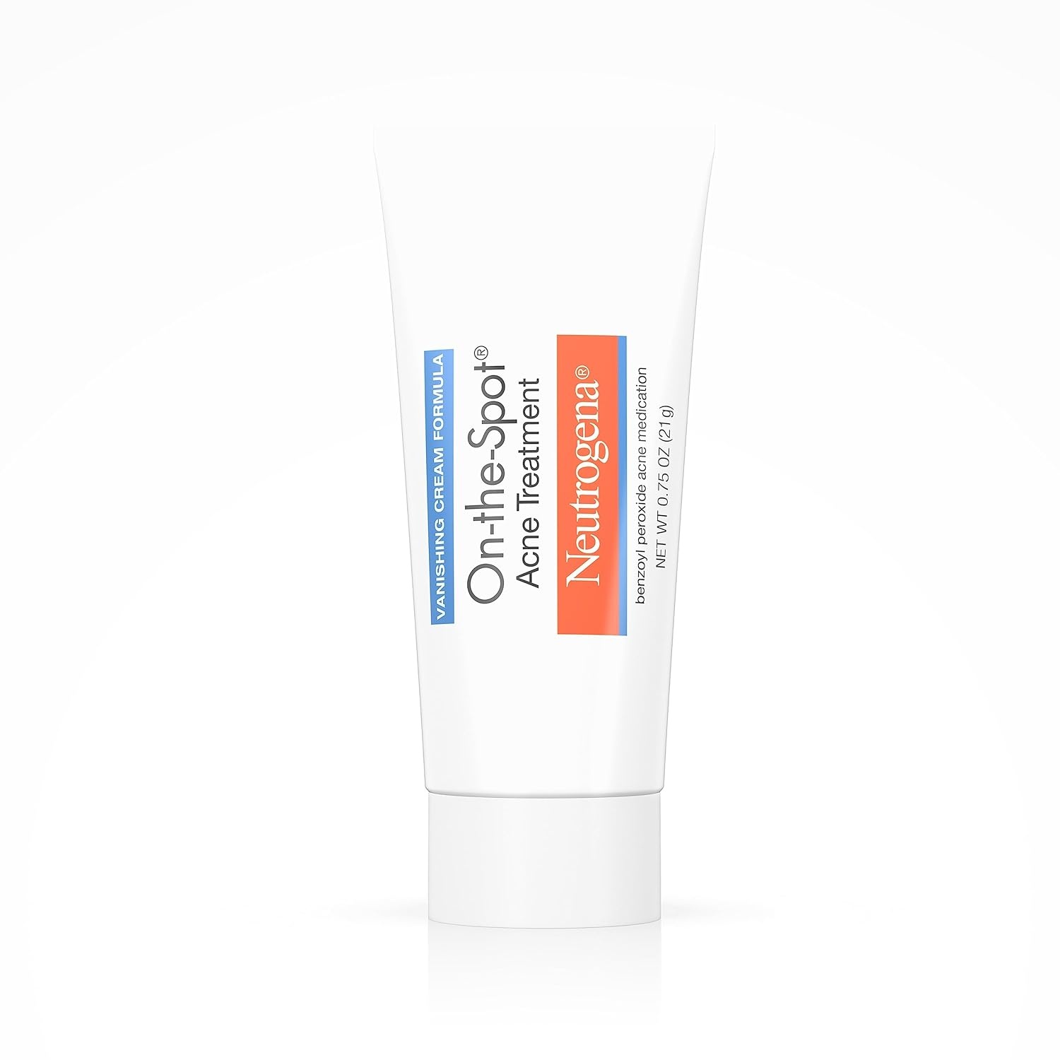 image:imageNeutrogena OnTheSpot Acne Spot Treatment Cream with 25 Benzoyl Peroxide Gentle Face Blemish Medicine for AcneProne Skin Vanishing Formula Clinically Proven Day1 Results 075Ounce Tube075 Ounce Pack of 2
