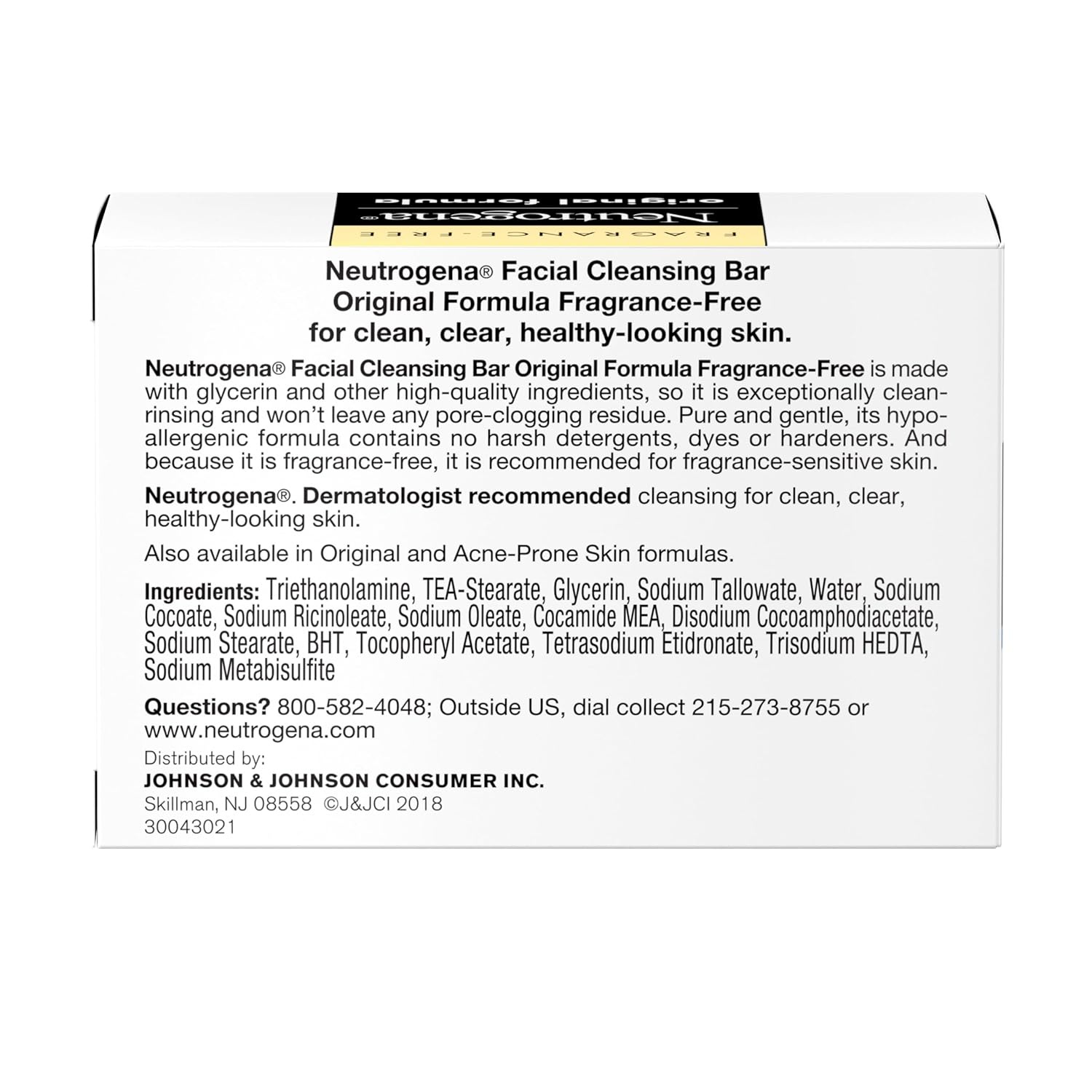image:imageNeutrogena Original Transparent Facial Cleansing Bar FragranceFree Glycerin Face Wash Bar Soap for Gentle Daily Cleansing Hypoallergenic amp DyeFree Pure Facial Soap 35 ozFragrance Free