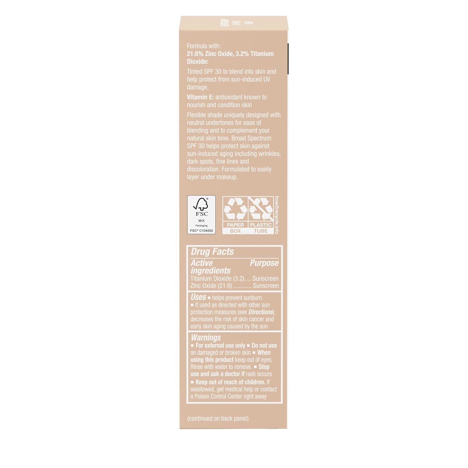 image:imageNeutrogena Purescreen Tinted Sunscreen for Face SPF 30 Broad Spectrum Mineral Sunscreen with Zinc Oxide amp Vitamin E Water Resistant Fragrance Free Light 11 fl oz11 Fl Oz Pack of 2