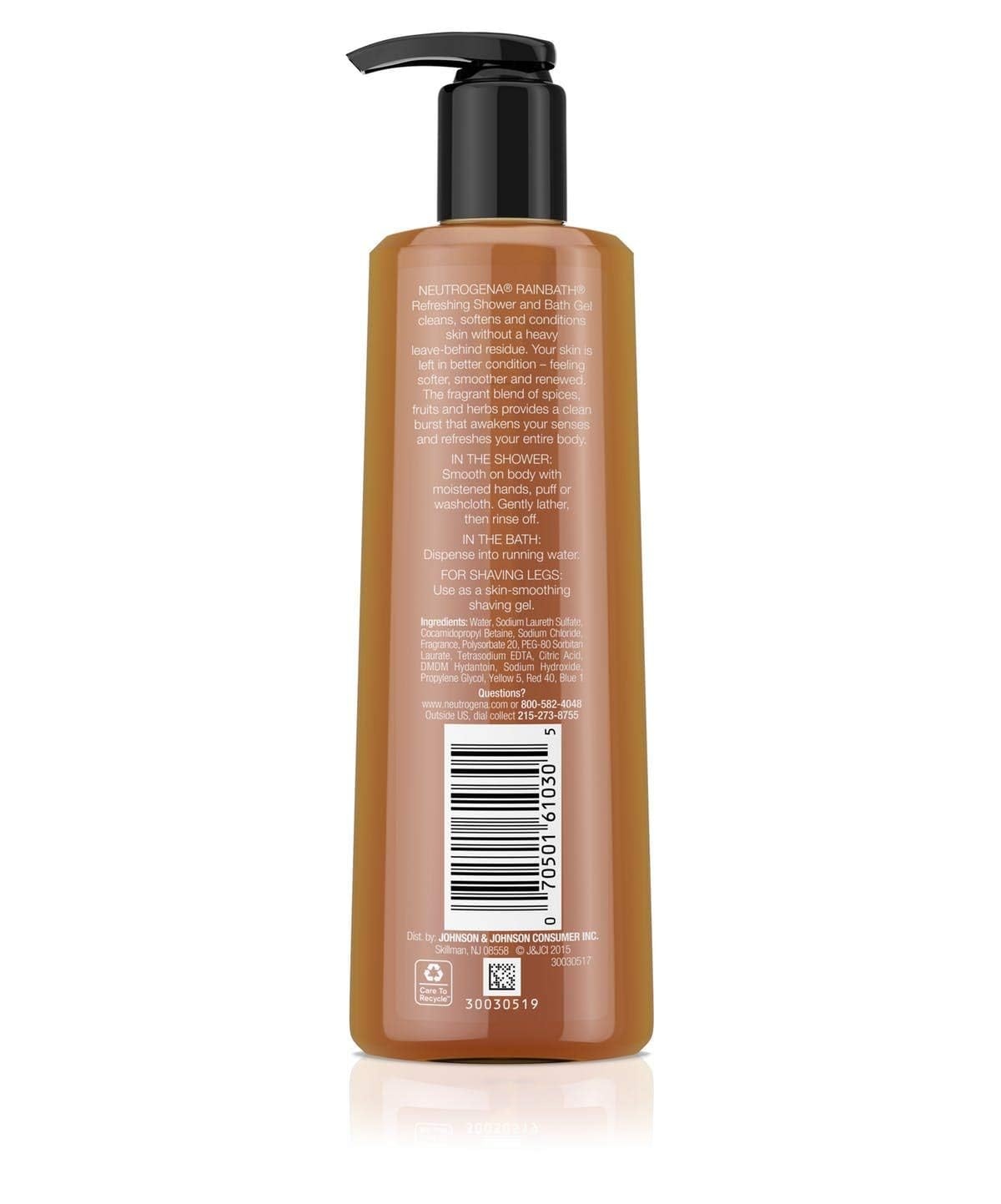 image:imageNeutrogena Rainbath Refreshing and Cleansing Shower and Bath Gel Moisturizing Body Wash and Shaving Gel with Clean Rinsing Lather Original Scent 85 fl oz Pack of 2Original