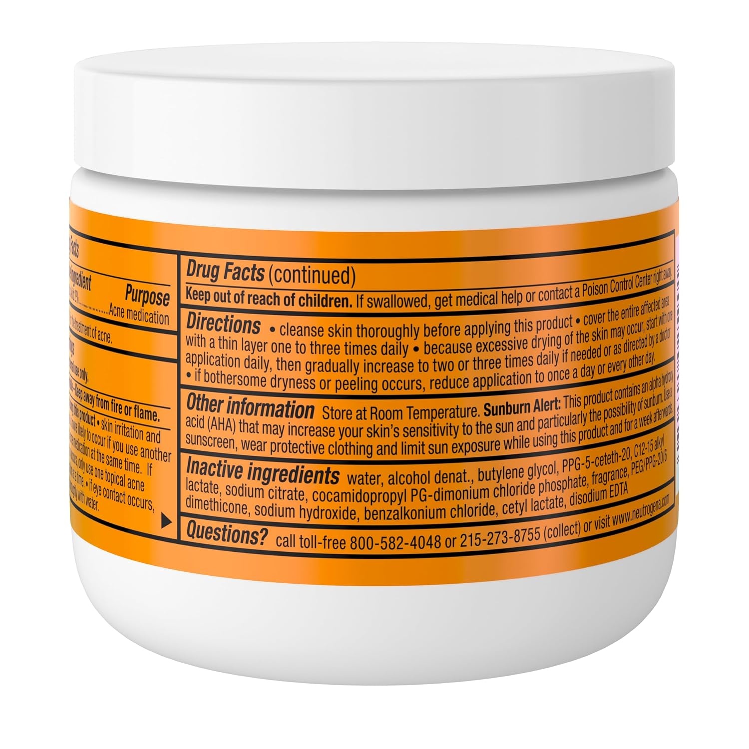 image:imageNeutrogena Rapid Clear Acne Treatment Pads with Salicylic Acid Facial Cleanser for Face Cleansing and Oil Removal Helps Fight Pimples 60 Count Resealable Jar60 Count Pack of 1
