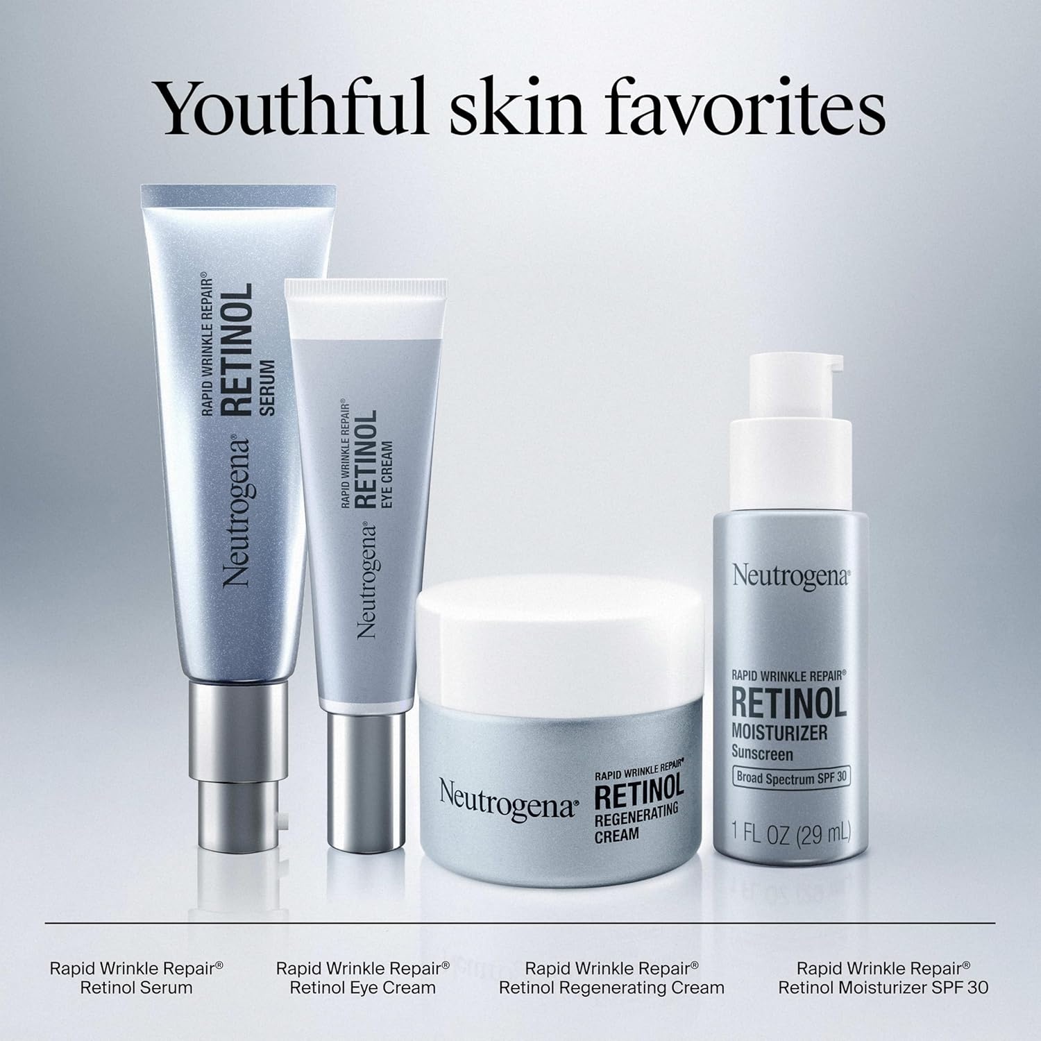 image:imageNeutrogena Rapid Tone Repair Retinol Vitamin C Dark Spot Corrector for Face Daily AntiAging Serum Brightens and Evens Tone Mineral Oil and Dye Free 1 fl oz