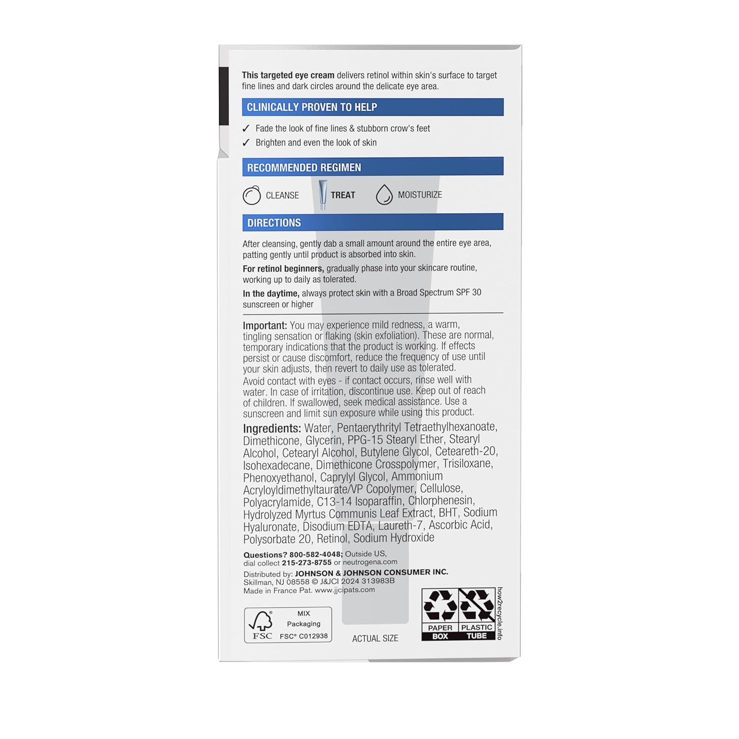 image:imageNeutrogena Rapid Wrinkle Repair Retinol Eye Cream for Dark Circles Daily AntiAging Under Eye Cream with Retinol amp Hyaluronic Acid to Fight Fine Lines Wrinkles amp Dark Spots 05 fl oz05 Fl Oz Pack of 1