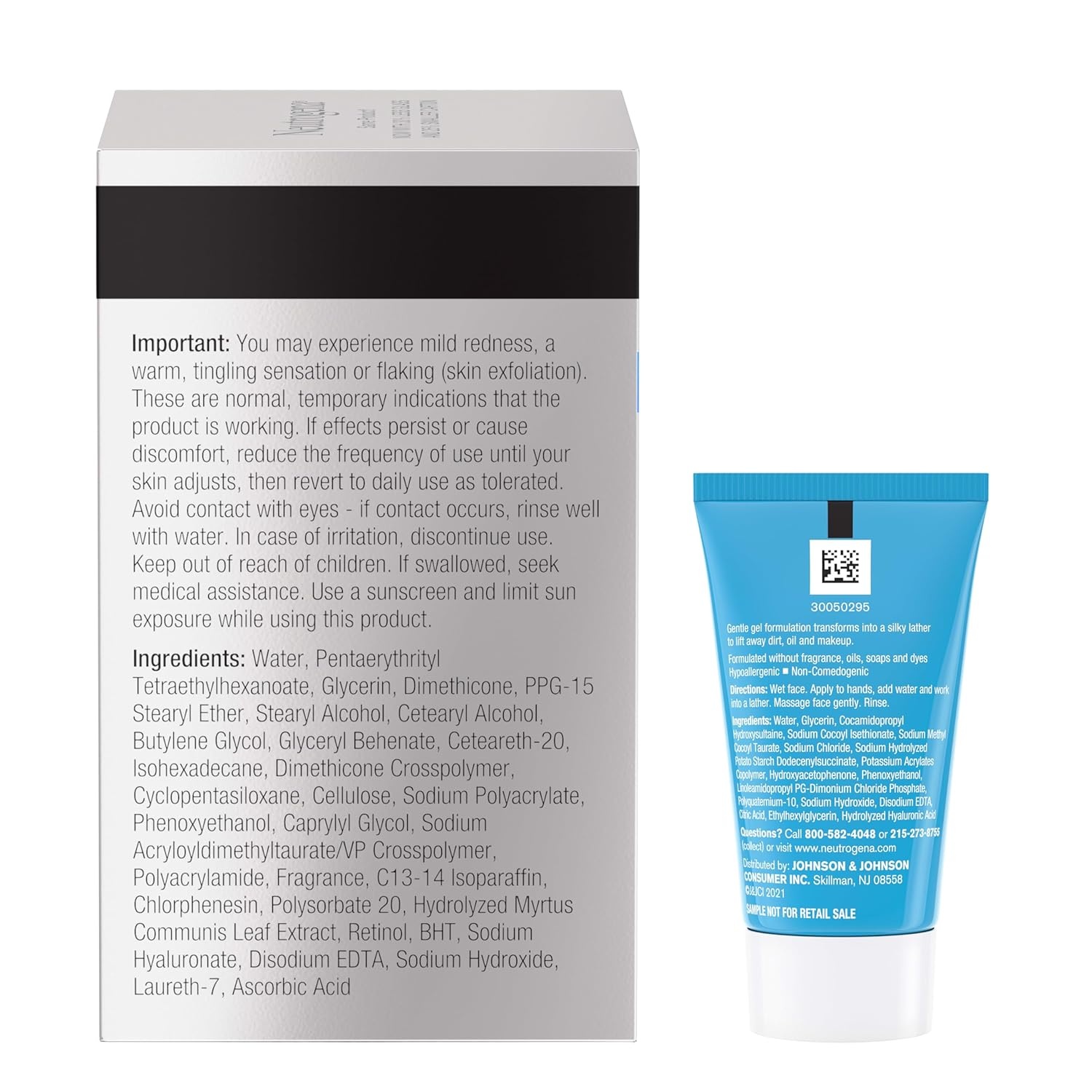 image:imageNeutrogena Rapid Wrinkle Repair Retinol Face Moisturizer AntiAging Face Cream with Retinol amp Hyaluronic Acid 17 oz Trial Size Hydro Boost Facial Cleanser 05 fl oz