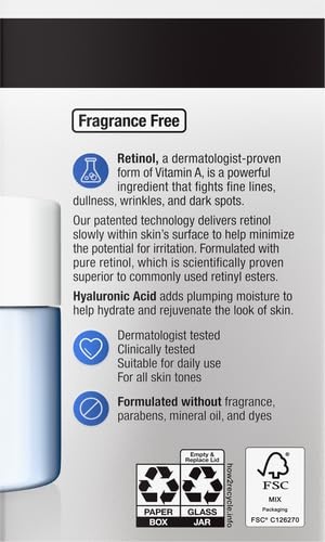 image:imageNeutrogena Rapid Wrinkle Repair Retinol Face Moisturizer Fragrance Free Daily AntiAging Face Cream with Retinol amp Hyaluronic Acid to Fight Fine Lines Wrinkles amp Dark Spots 17 oz17 Ounce Pack of 12