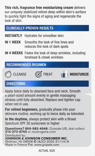 image:imageNeutrogena Rapid Wrinkle Repair Retinol Face Moisturizer Fragrance Free Daily AntiAging Face Cream with Retinol amp Hyaluronic Acid to Fight Fine Lines Wrinkles amp Dark Spots 17 oz17 Ounce Pack of 12