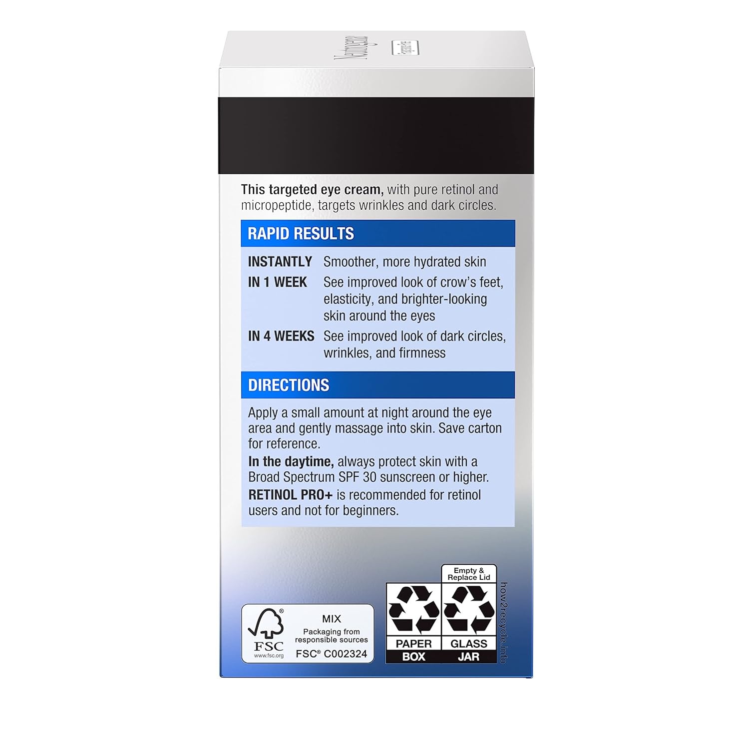 image:imageNeutrogena Rapid Wrinkle Repair Retinol Pro AntiWrinkle Eye Cream Targeted Eye Cream for Wrinkles amp Dark Circles Formulated without Fragrance Dyes Phthalates and Parabens 05 oz05 Ounce Pack of 1