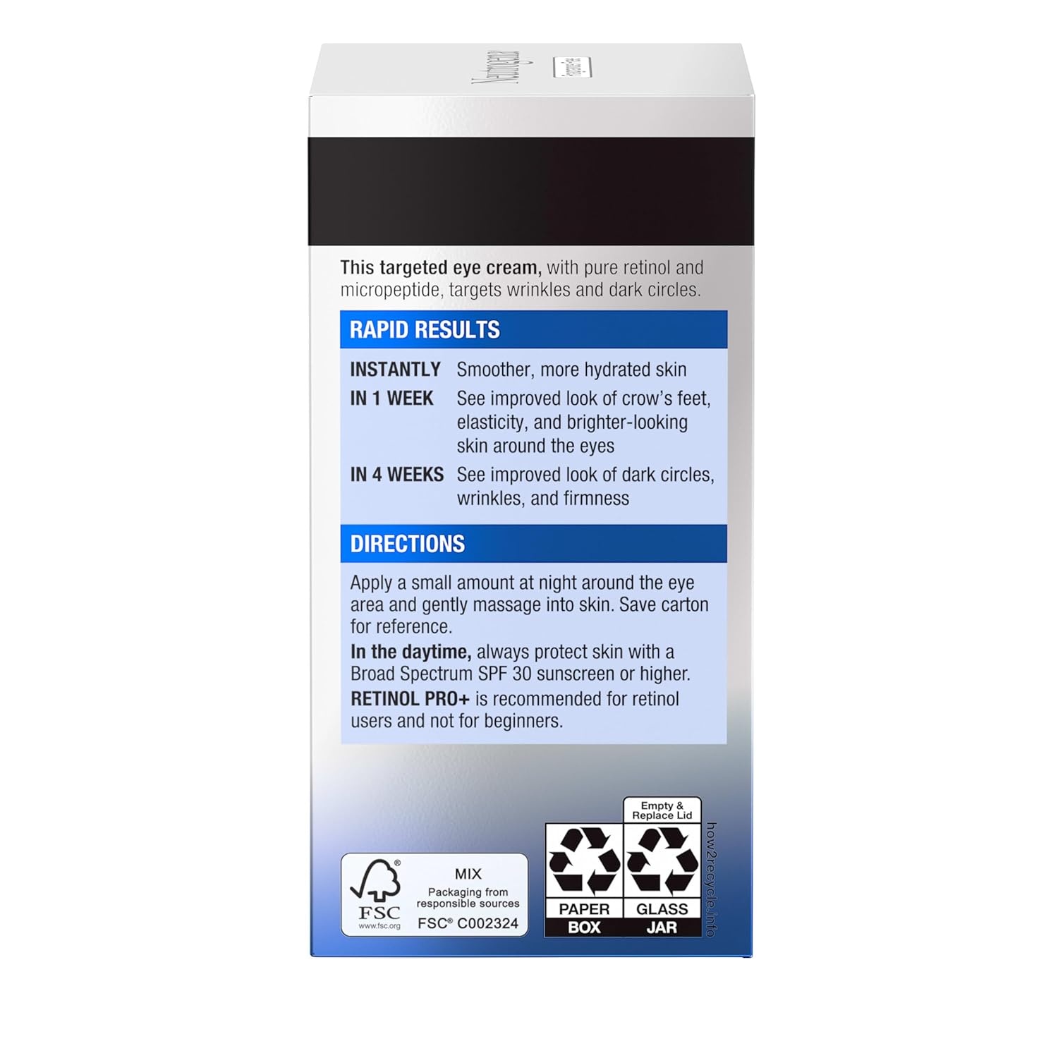 image:imageNeutrogena Rapid Wrinkle Repair Retinol Pro AntiWrinkle Eye Cream Targeted Eye Cream for Wrinkles amp Dark Circles Formulated without Fragrance Dyes Phthalates and Parabens 05 oz05 Ounce Pack of 1