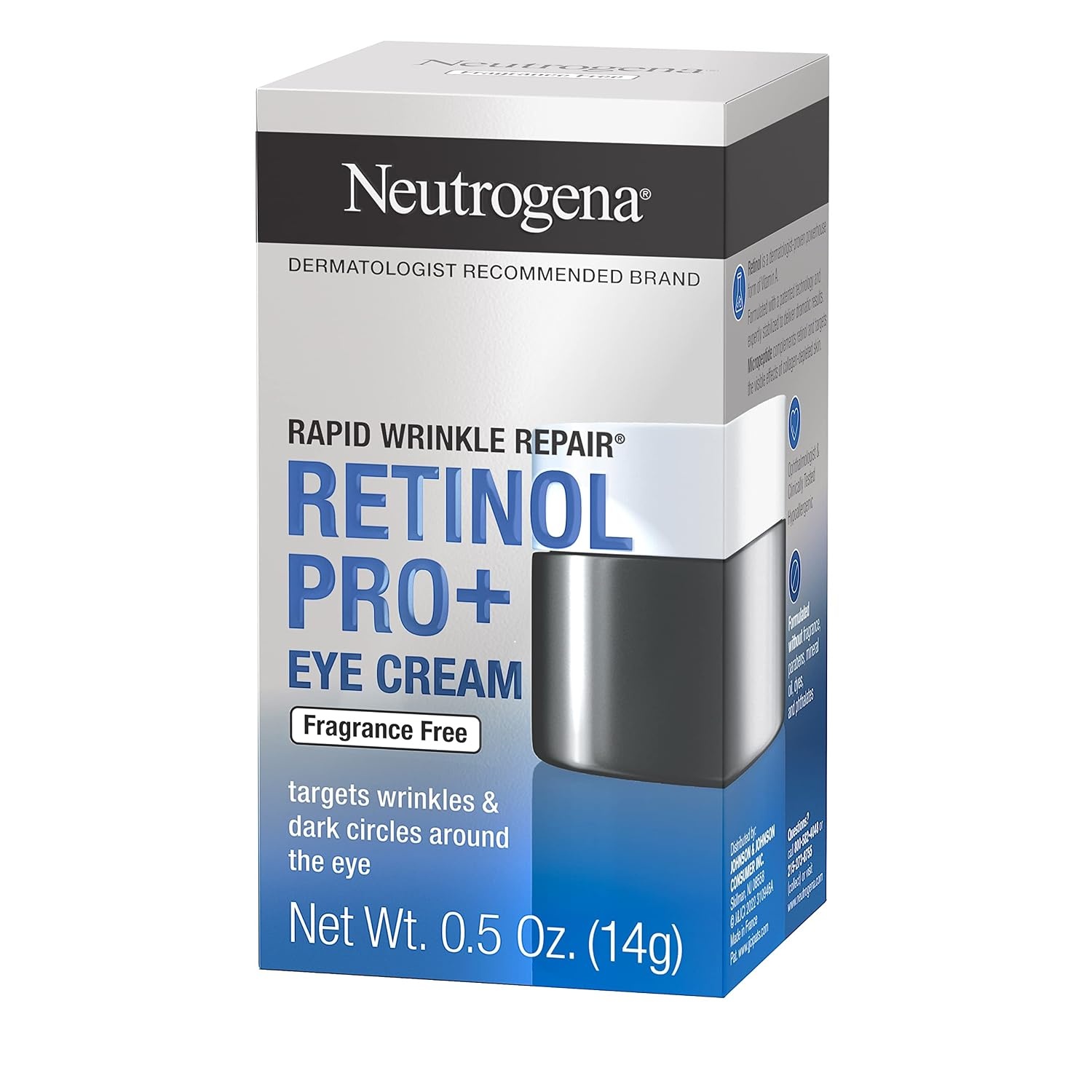 image:imageNeutrogena Rapid Wrinkle Repair Retinol Pro AntiWrinkle Eye Cream Targeted Eye Cream for Wrinkles amp Dark Circles Formulated without Fragrance Dyes Phthalates and Parabens 05 oz05 Ounce Pack of 1