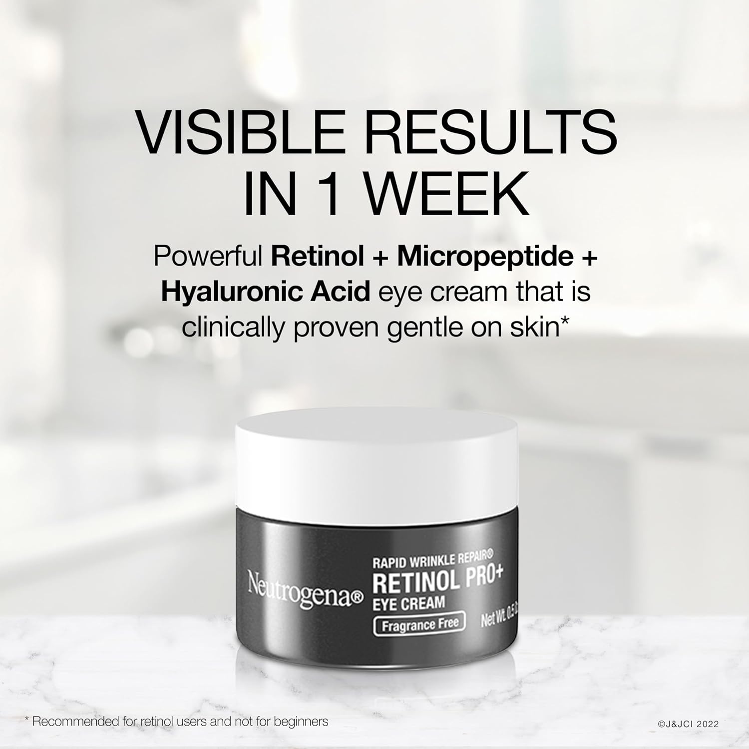 image:imageNeutrogena Rapid Wrinkle Repair Retinol Pro AntiWrinkle Eye Cream Targeted Eye Cream for Wrinkles amp Dark Circles Formulated without Fragrance Dyes Phthalates and Parabens 05 oz05 Ounce Pack of 1