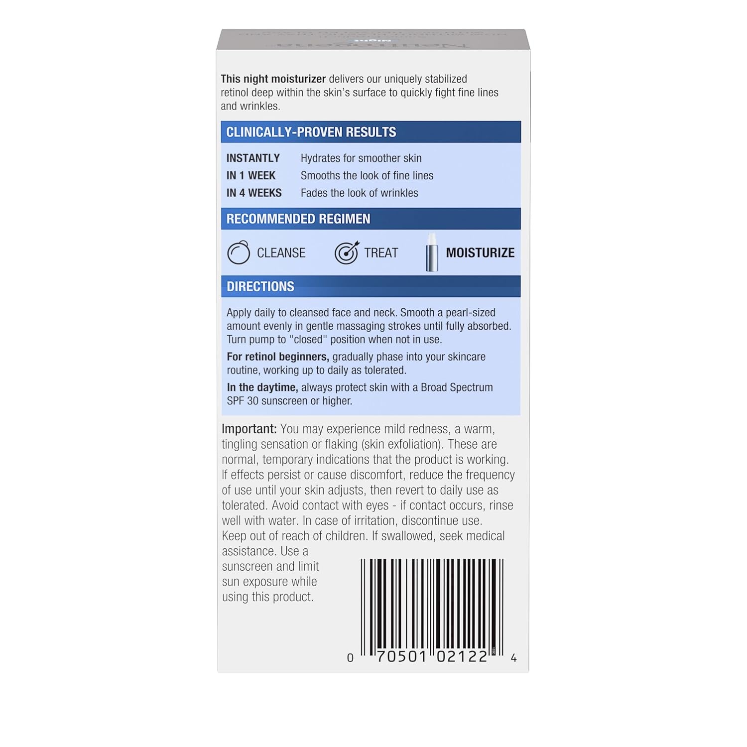 image:imageNeutrogena Retinol Face Moisturizer Cream Rapid Wrinkle Repair AntiWrinkle Night Moisturizer AntiWrinkle Face amp Neck Cream Moisturizer with Hyaluronic Acid amp Retinol ParabenFree 1 fl oz1 Fl Oz Pack of 12