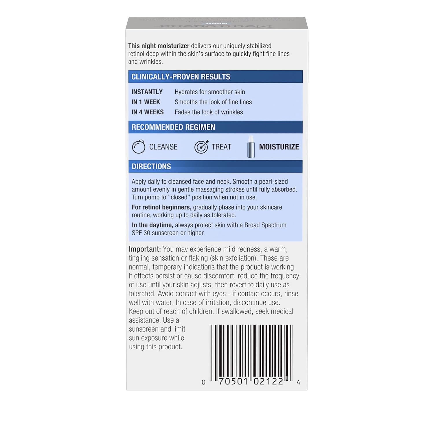 image:imageNeutrogena Retinol Face Moisturizer Cream Rapid Wrinkle Repair AntiWrinkle Night Moisturizer AntiWrinkle Face amp Neck Cream Moisturizer with Hyaluronic Acid amp Retinol ParabenFree 1 fl oz1 Fl Oz Pack of 1