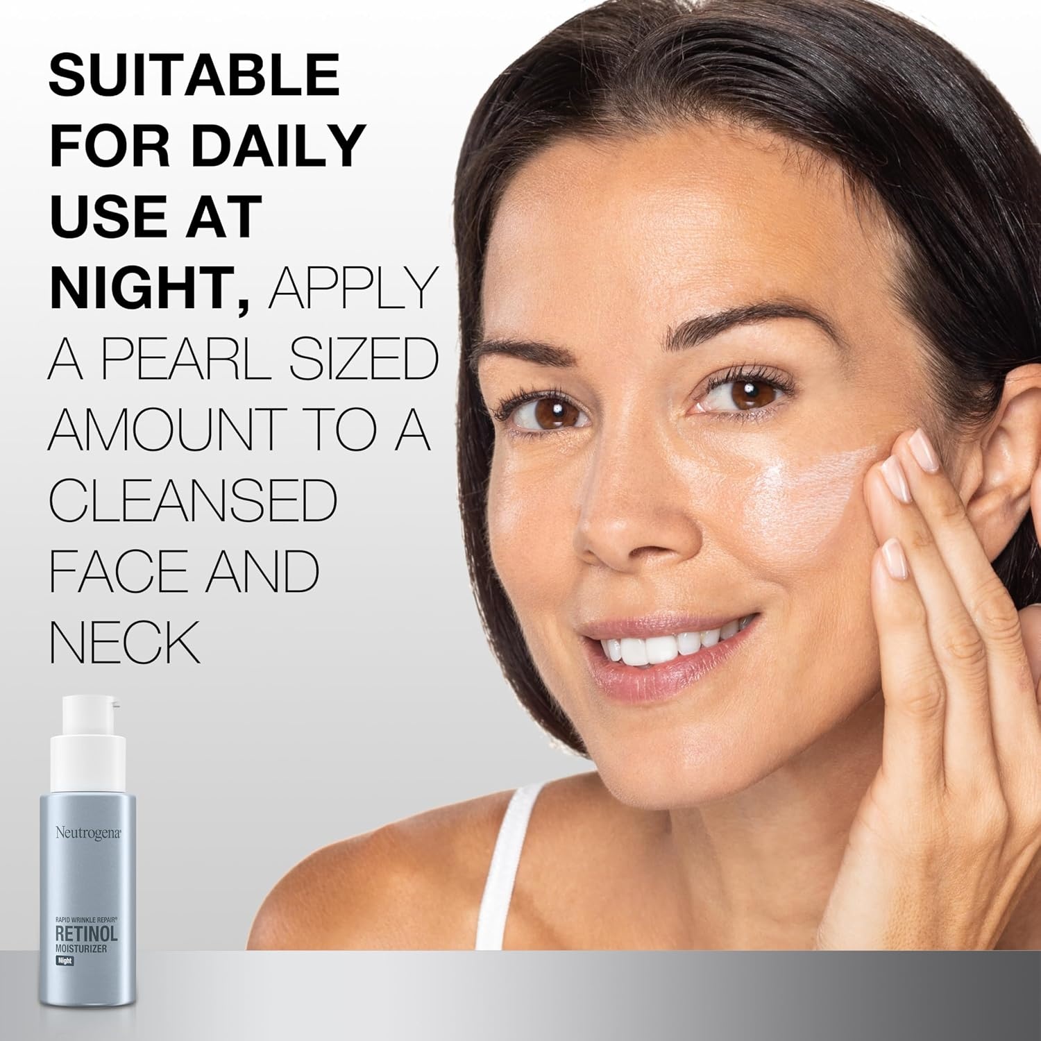 image:imageNeutrogena Retinol Face Moisturizer Cream Rapid Wrinkle Repair AntiWrinkle Night Moisturizer AntiWrinkle Face amp Neck Cream Moisturizer with Hyaluronic Acid amp Retinol ParabenFree 1 fl oz1 Fl Oz Pack of 1