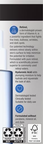 image:imageNeutrogena Retinol Face Moisturizer Cream Rapid Wrinkle Repair AntiWrinkle Night Moisturizer AntiWrinkle Face amp Neck Cream Moisturizer with Hyaluronic Acid amp Retinol ParabenFree 1 fl oz1 Fl Oz Pack of 12