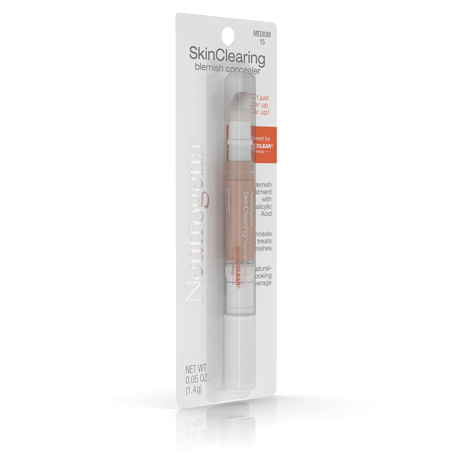 image:imageNeutrogena SkinClearing Blemish Concealer Face Makeup with Salicylic Acid Acne Medicine NonComedogenic and OilFree Concealer Helps Cover Treat amp Prevent Breakouts Light 1005 oz15 Medium