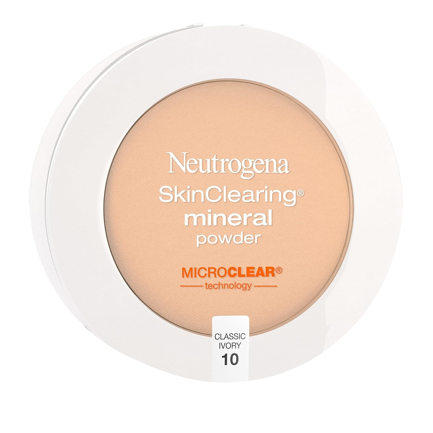 image:imageNeutrogena SkinClearing Pressed Mineral Powder Compact for Acne Prone Skin Oil Absorbing Acne Makeup with Salicylic Acid helps to Cover Treat amp Prevent Breakouts Soft Beige 50 38 oz010 Classic Ivory