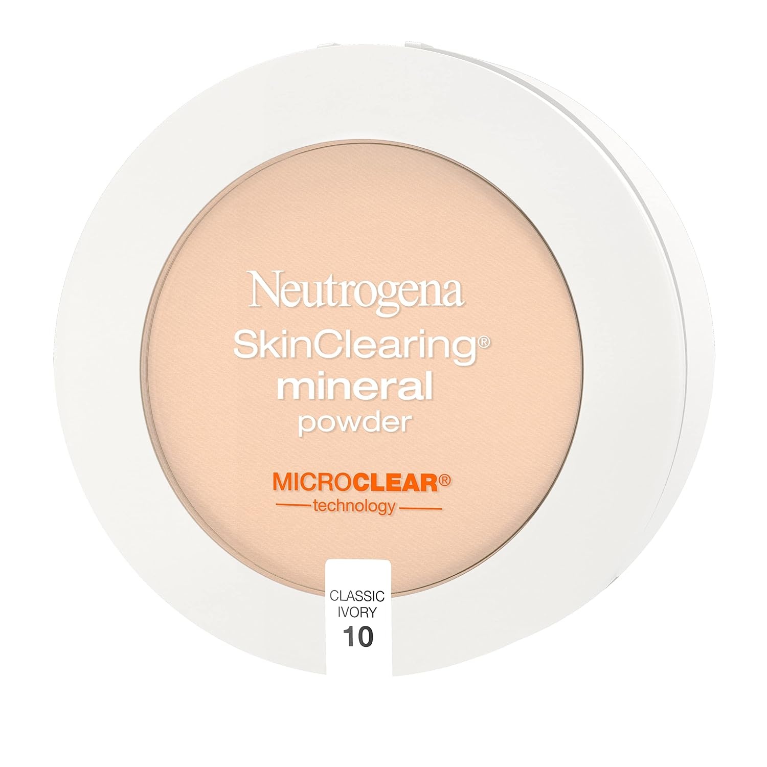 image:imageNeutrogena SkinClearing Pressed Mineral Powder Compact for Acne Prone Skin Oil Absorbing Acne Makeup with Salicylic Acid helps to Cover Treat amp Prevent Breakouts Soft Beige 50 38 oz010 Classic Ivory