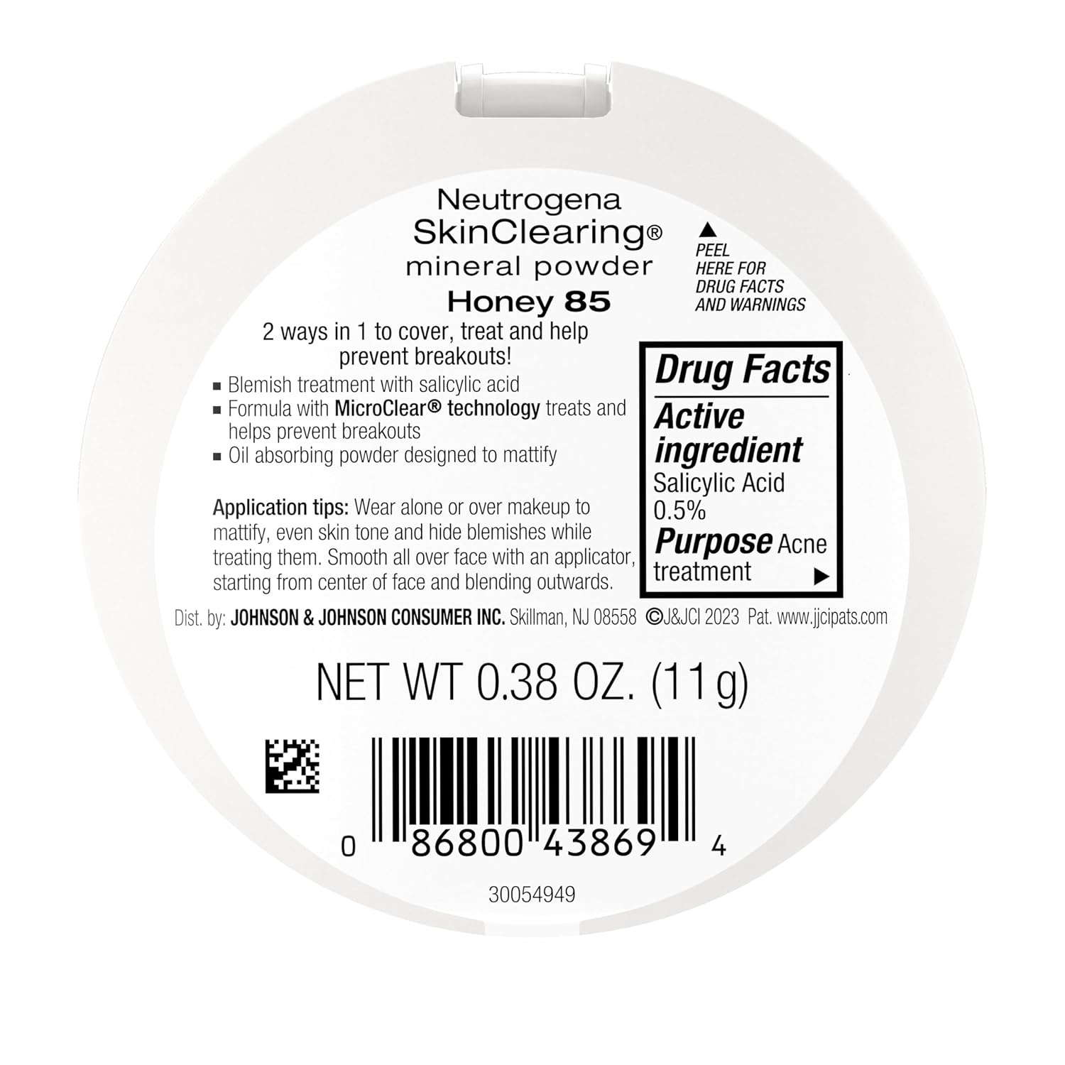 image:imageNeutrogena SkinClearing Pressed Mineral Powder Compact for Acne Prone Skin Oil Absorbing Acne Makeup with Salicylic Acid helps to Cover Treat amp Prevent Breakouts Soft Beige 50 38 oz085 Honey