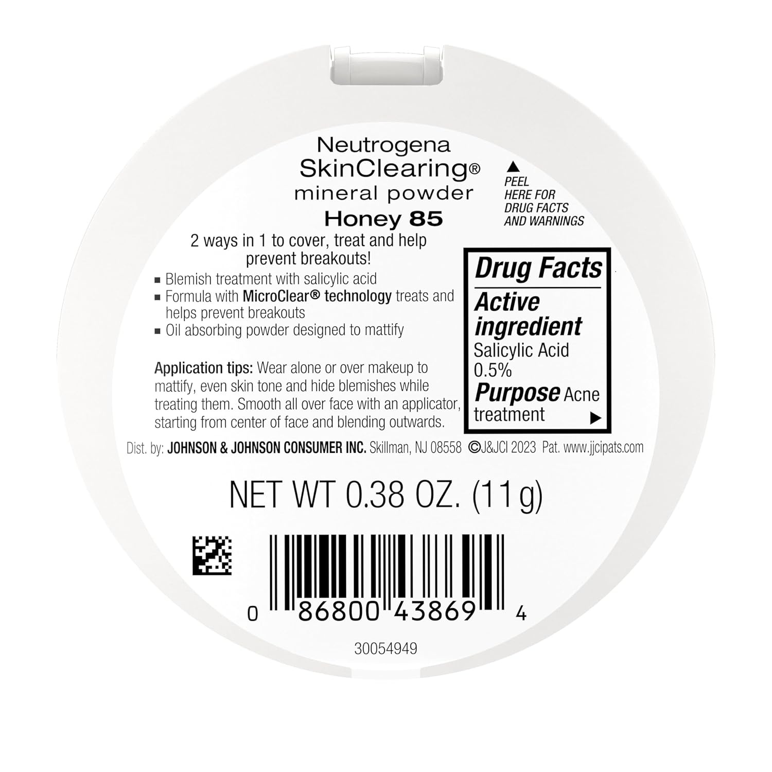 image:imageNeutrogena SkinClearing Pressed Mineral Powder Compact for Acne Prone Skin Oil Absorbing Acne Makeup with Salicylic Acid helps to Cover Treat amp Prevent Breakouts Soft Beige 50 38 oz085 Honey