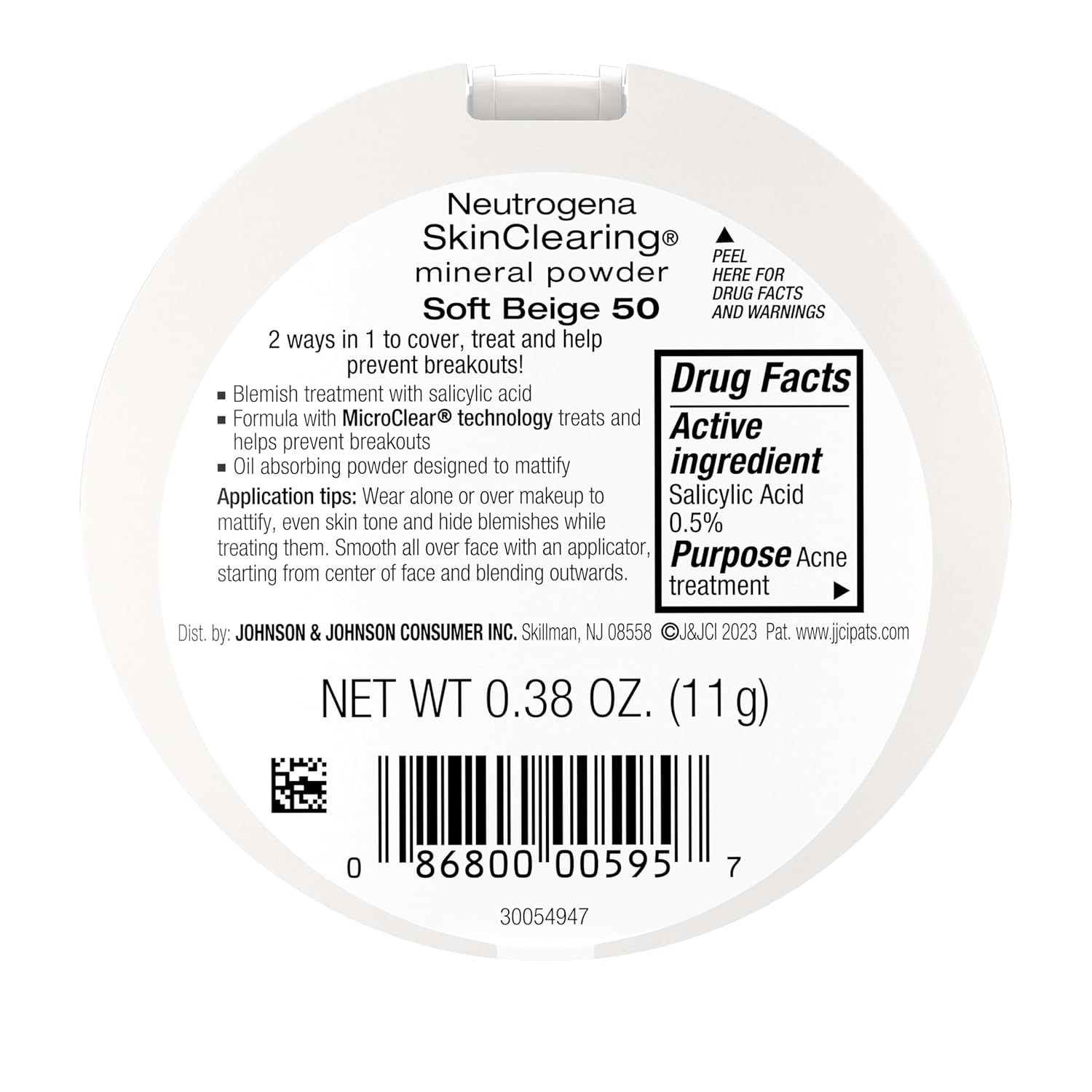 image:imageNeutrogena SkinClearing Pressed Mineral Powder Compact for Acne Prone Skin Oil Absorbing Acne Makeup with Salicylic Acid helps to Cover Treat amp Prevent Breakouts Soft Beige 50 38 oz050 Soft Beige