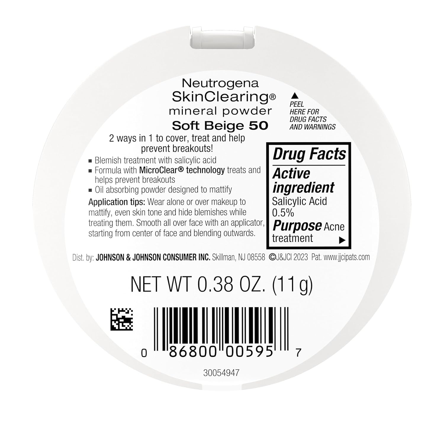 image:imageNeutrogena SkinClearing Pressed Mineral Powder Compact for Acne Prone Skin Oil Absorbing Acne Makeup with Salicylic Acid helps to Cover Treat amp Prevent Breakouts Soft Beige 50 38 oz050 Soft Beige