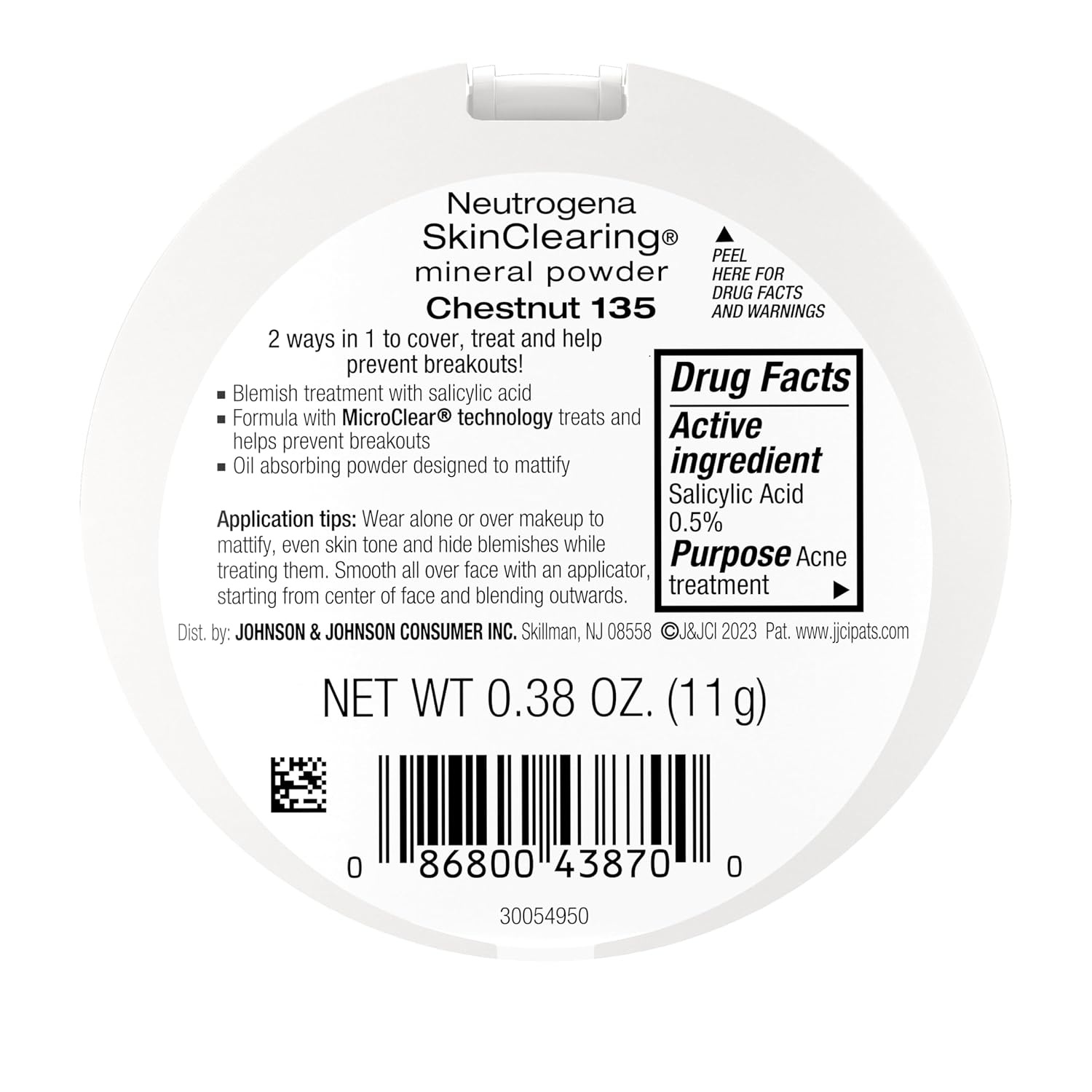 image:imageNeutrogena SkinClearing Pressed Mineral Powder Compact for Acne Prone Skin Oil Absorbing Acne Makeup with Salicylic Acid helps to Cover Treat amp Prevent Breakouts Soft Beige 50 38 oz135 Chestnut