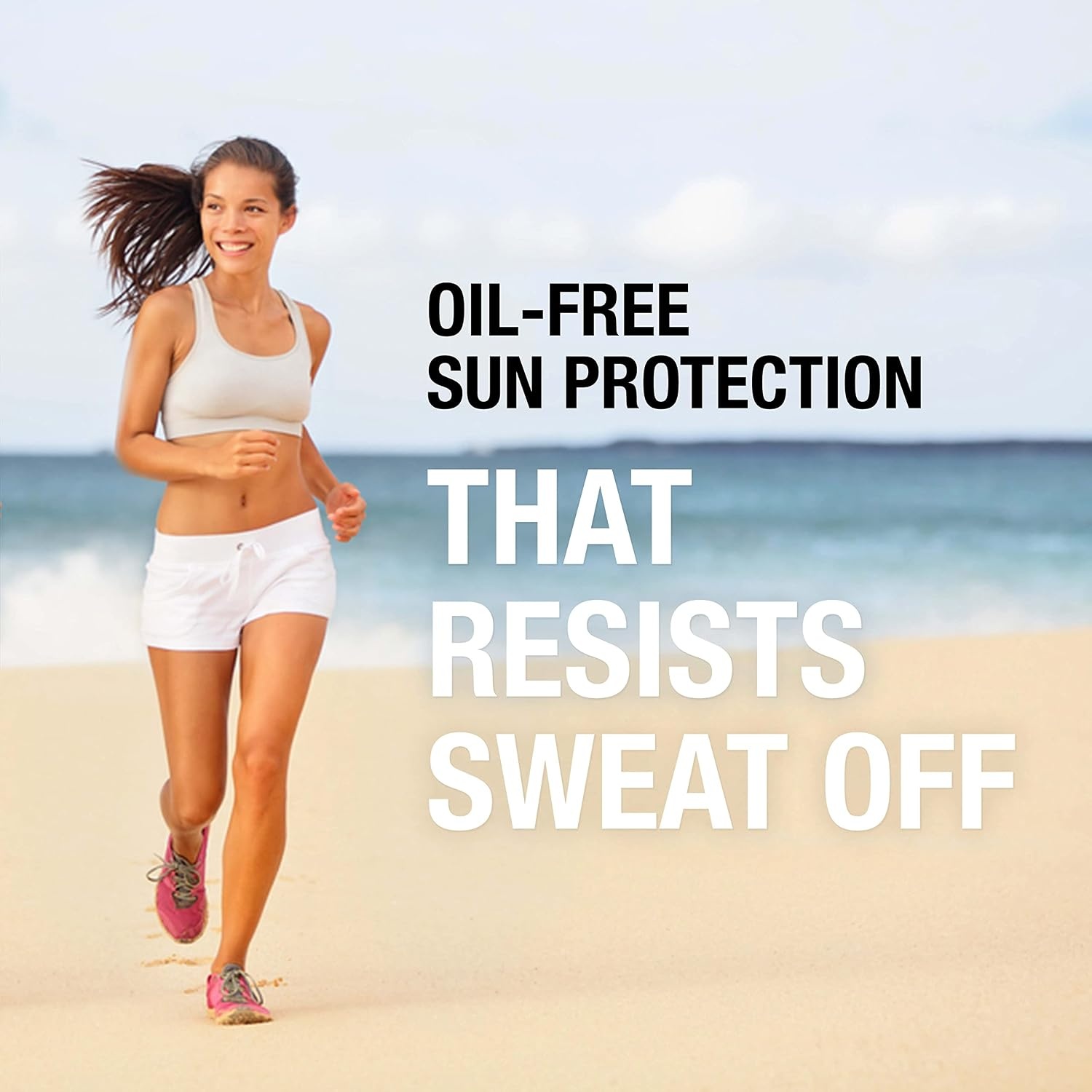 image:imageNeutrogena Sport Face Sunscreen Lotion SPF 70 Oil Free Sweat and WaterResistant Broad Spectrum UVA UVB Protection OxybenzoneFree for Active Lifestyles 25 fl ozSPF 70