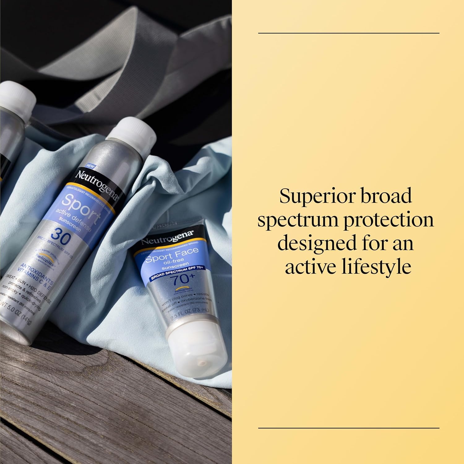 image:imageNeutrogena Sport Face Sunscreen Lotion SPF 70 Oil Free Sweat and WaterResistant Broad Spectrum UVA UVB Protection OxybenzoneFree for Active Lifestyles 25 fl ozSPF 70
