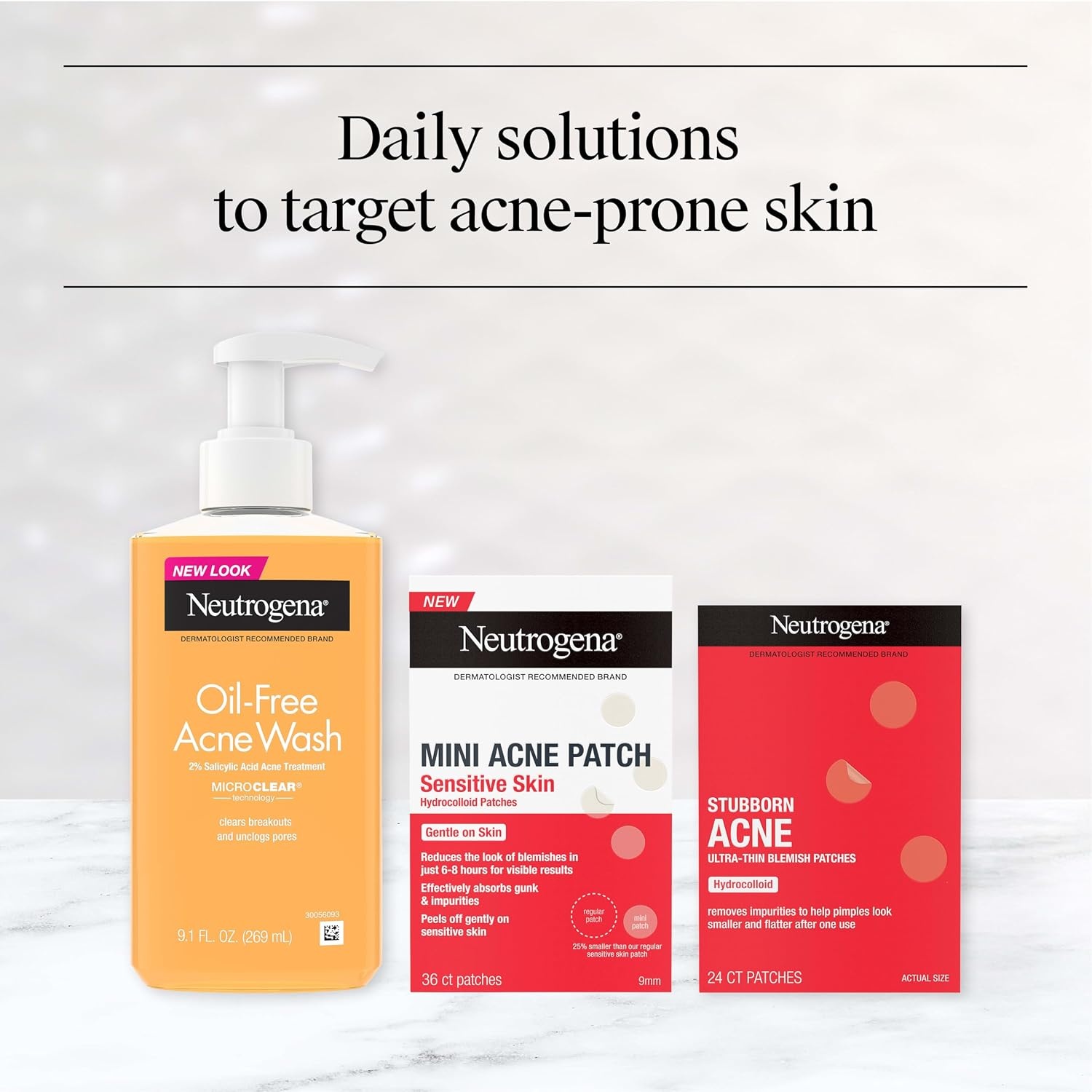 image:imageNeutrogena Stubborn Acne Patches Hydrocolloid Absorbs Impurities UltraThin Pimple Patches Work Overnight 24 ct