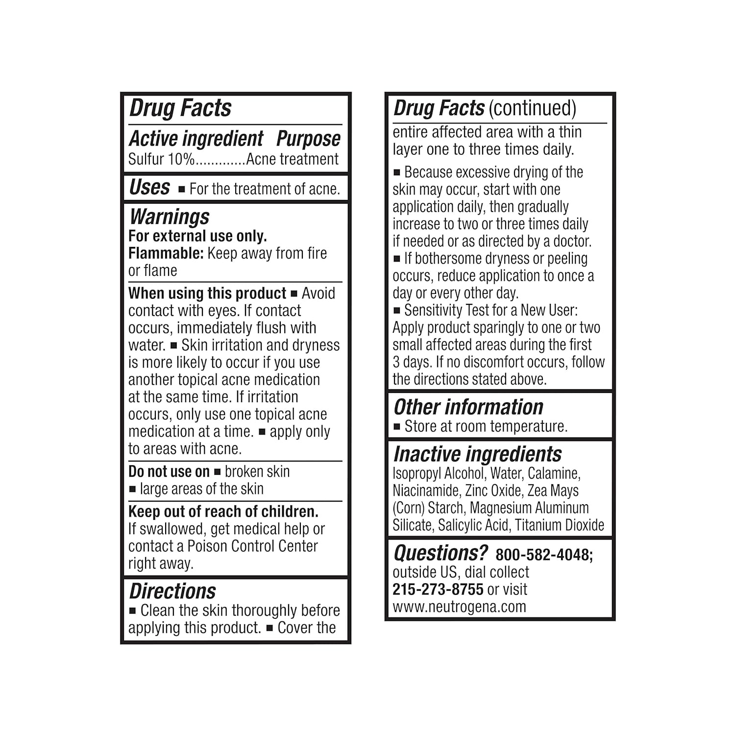 image:imageNeutrogena Stubborn Acne Spot Drying Lotion FragranceFree Sulfur Acne Treatment Clears Acne By Drying Up amp Shrinking Pimples Paraben amp OilFree 10 Sulfur amp 4 Niacinamide 10 fl oz