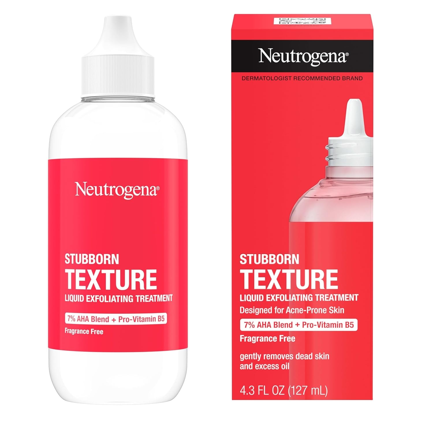 image:imageNeutrogena Stubborn Texture Liquid Exfoliant with 7 AHA Blend amp ProVitamin B5 designed for AcneProne amp Oily Skin Liquid Face Exfoliator Oil amp FragranceFree 43 fl oz