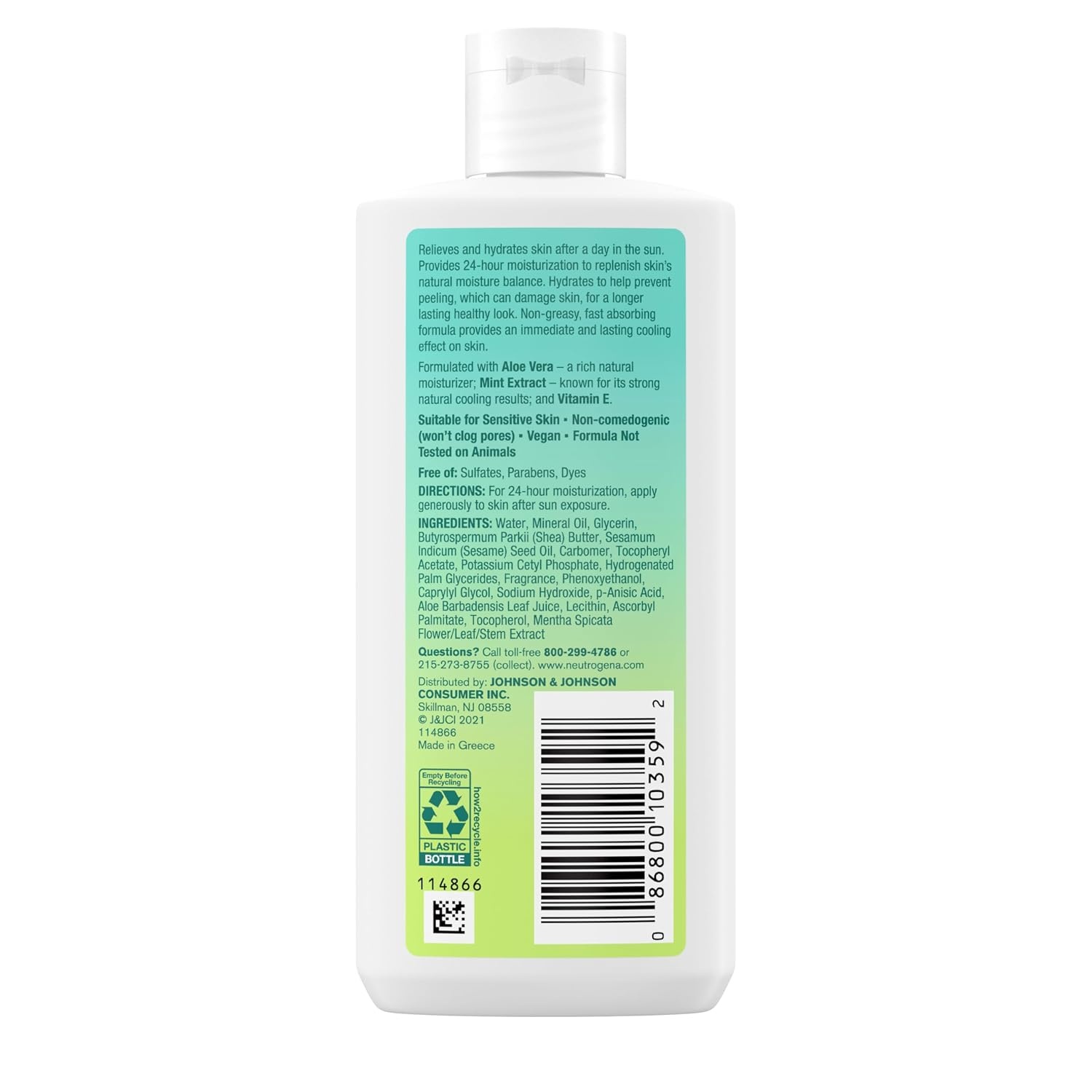image:imageNeutrogena Sun Rescue After Sun Replenishing Lotion with Aloe Vera Mint Extract amp Vitamin E 24Hour Moisture for Healthy Glow for Sensitive Skin Vegan NonComedogenic Lotion 67 ozReplenishing Lotion