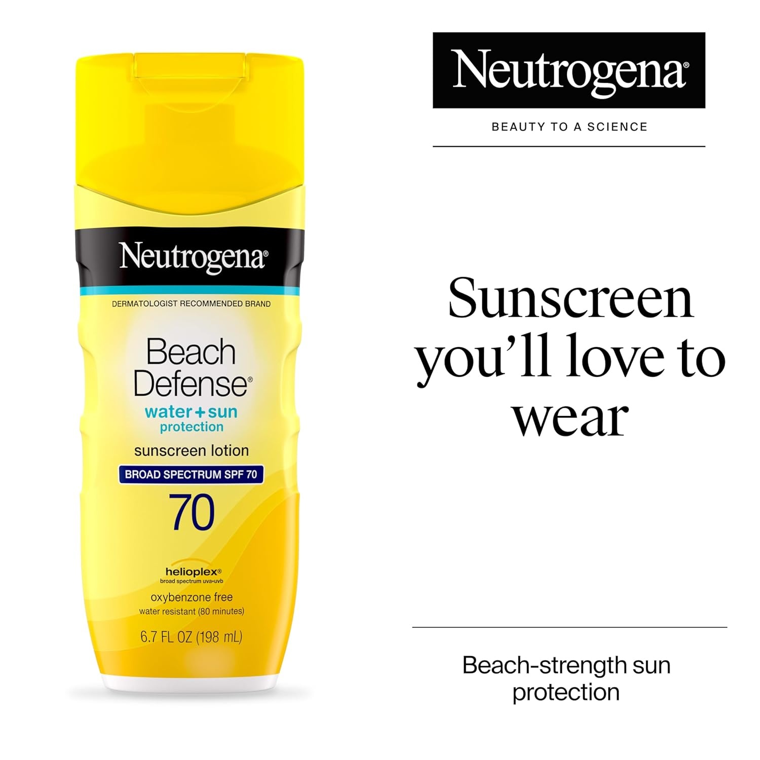 image:imageNeutrogena Sunscreen Lotion Beach Defense SPF 70 Face and Body Sunscreen Hawaii Reef Act 104 Compliant Octinoxate amp Oxybenzone Free Oil Free Fast Absorbing Sun Care 67 fl oz Twin Pack