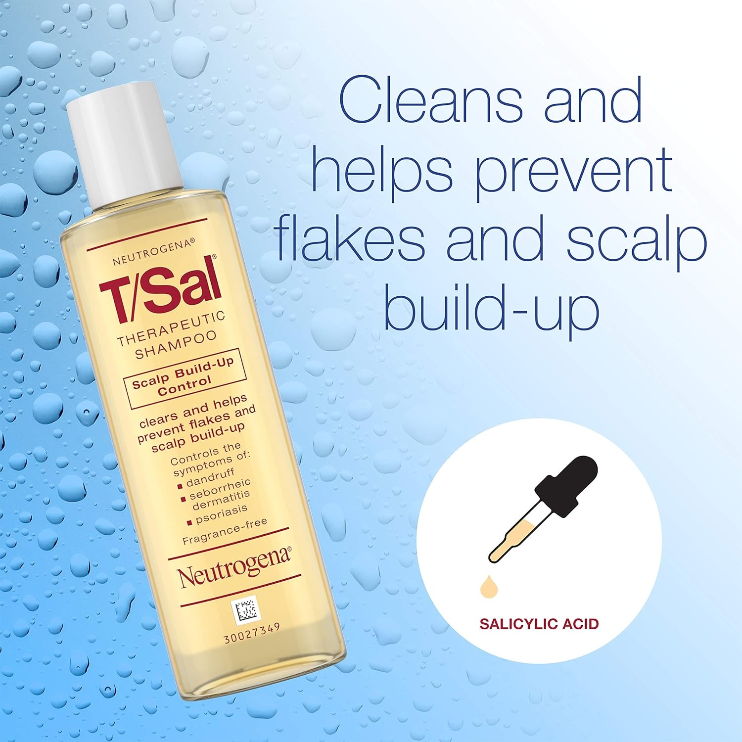 image:imageNeutrogena TSal Therapeutic Dandruff Shampoo Scalp BuildUp Control 3 Salicylic AcidPsoriasis Treatment Seborrheic Dermatitis Shampoo Clears Flakes Fragrance Free 45 fl ozUnflavored