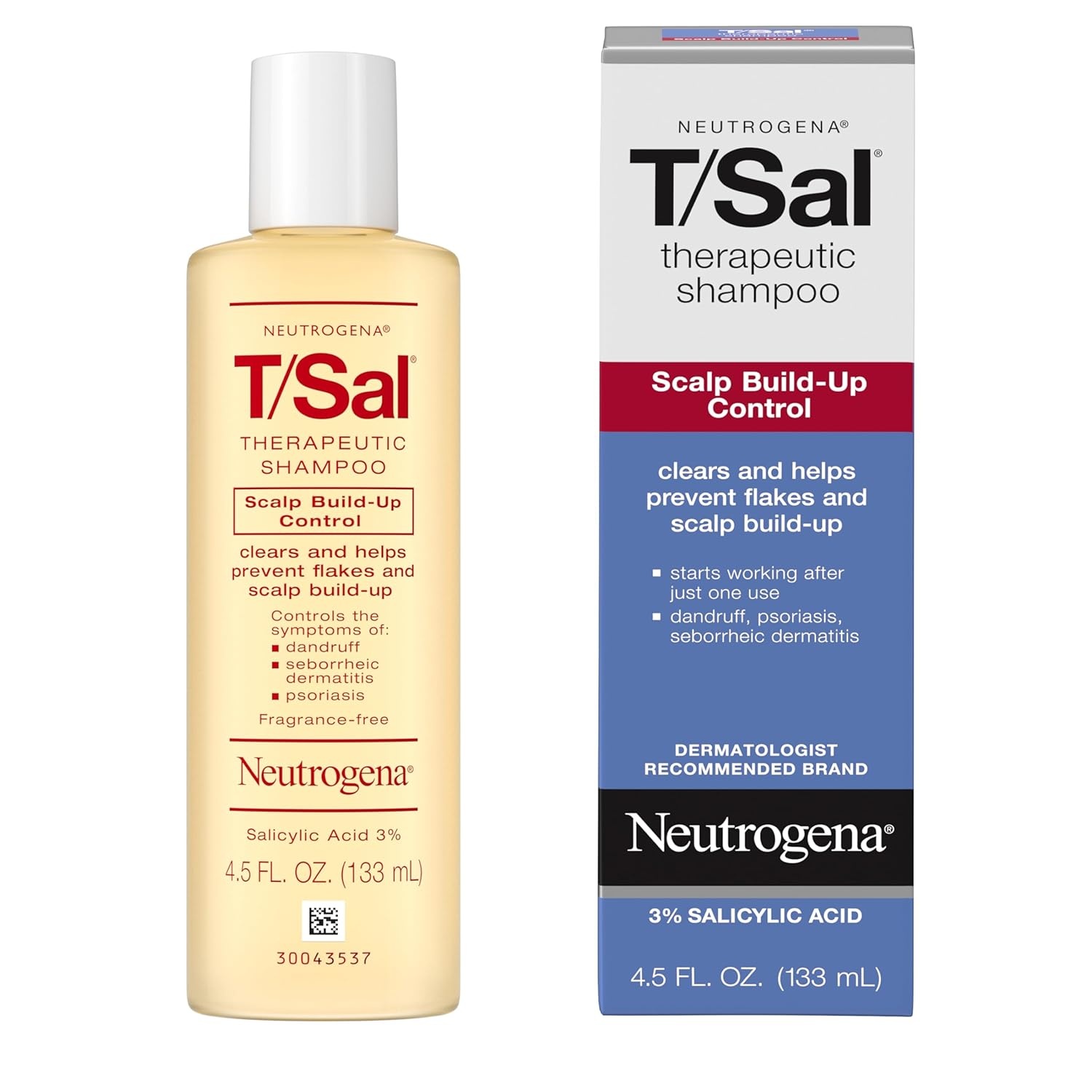 image:imageNeutrogena TSal Therapeutic Dandruff Shampoo Scalp BuildUp Control 3 Salicylic AcidPsoriasis Treatment Seborrheic Dermatitis Shampoo Clears Flakes Fragrance Free 45 fl ozUnflavored