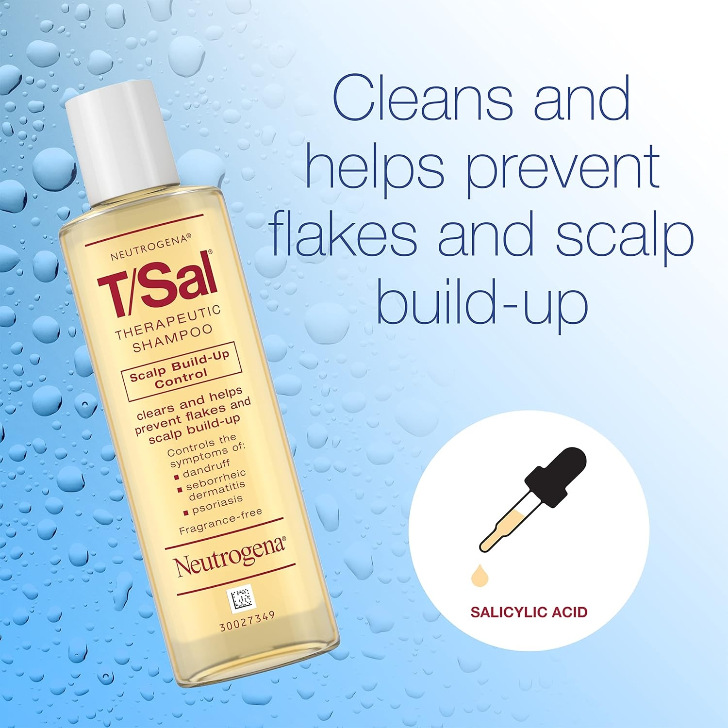 image:imageNeutrogena TSal Therapeutic Dandruff Shampoo Scalp BuildUp Control 3 Salicylic AcidPsoriasis Treatment Seborrheic Dermatitis Shampoo Clears Flakes Fragrance Free 45 fl ozUnflavored