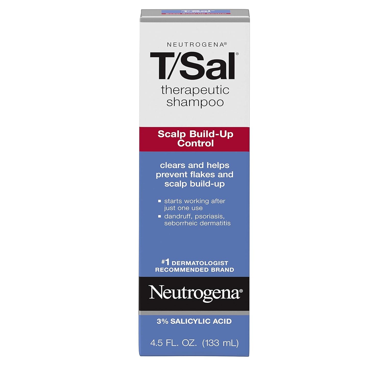 image:imageNeutrogena TSal Therapeutic Dandruff Shampoo Scalp BuildUp Control 3 Salicylic AcidPsoriasis Treatment Seborrheic Dermatitis Shampoo Clears Flakes Fragrance Free 45 fl ozUnflavored